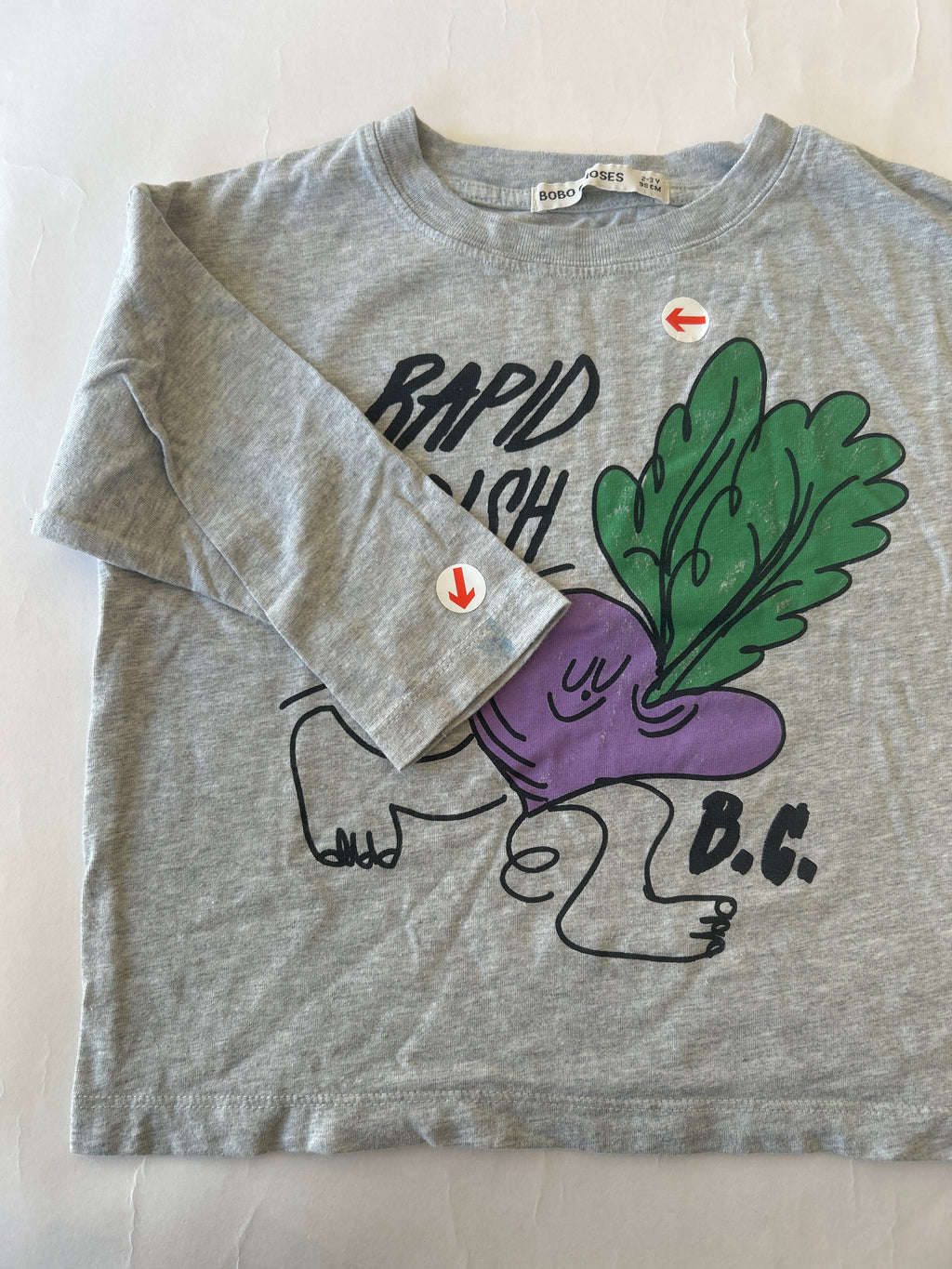 Bobo Choses Grey rapid radish long sleeve t-shirt