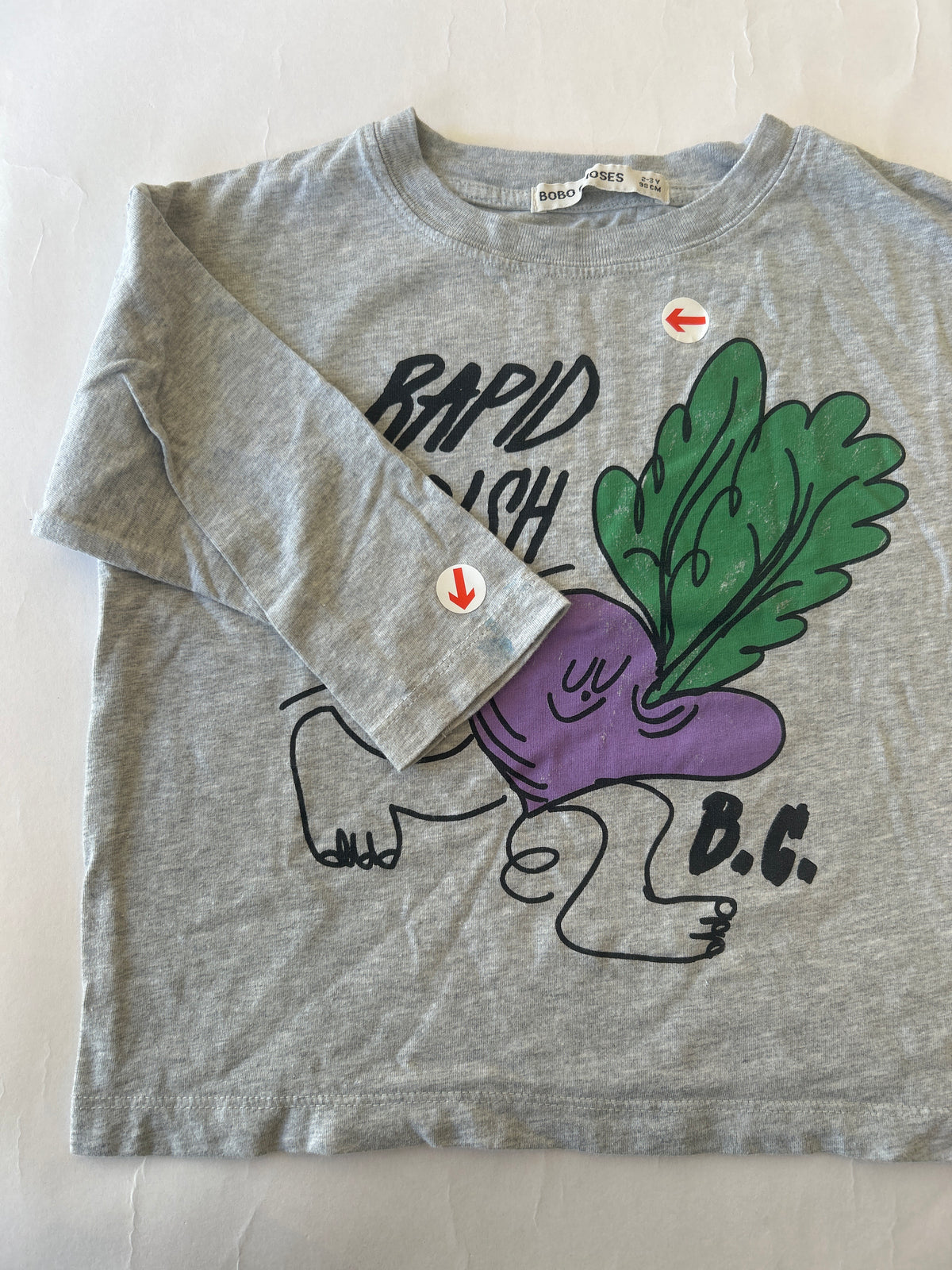 Bobo Choses Grey rapid radish long sleeve t-shirt