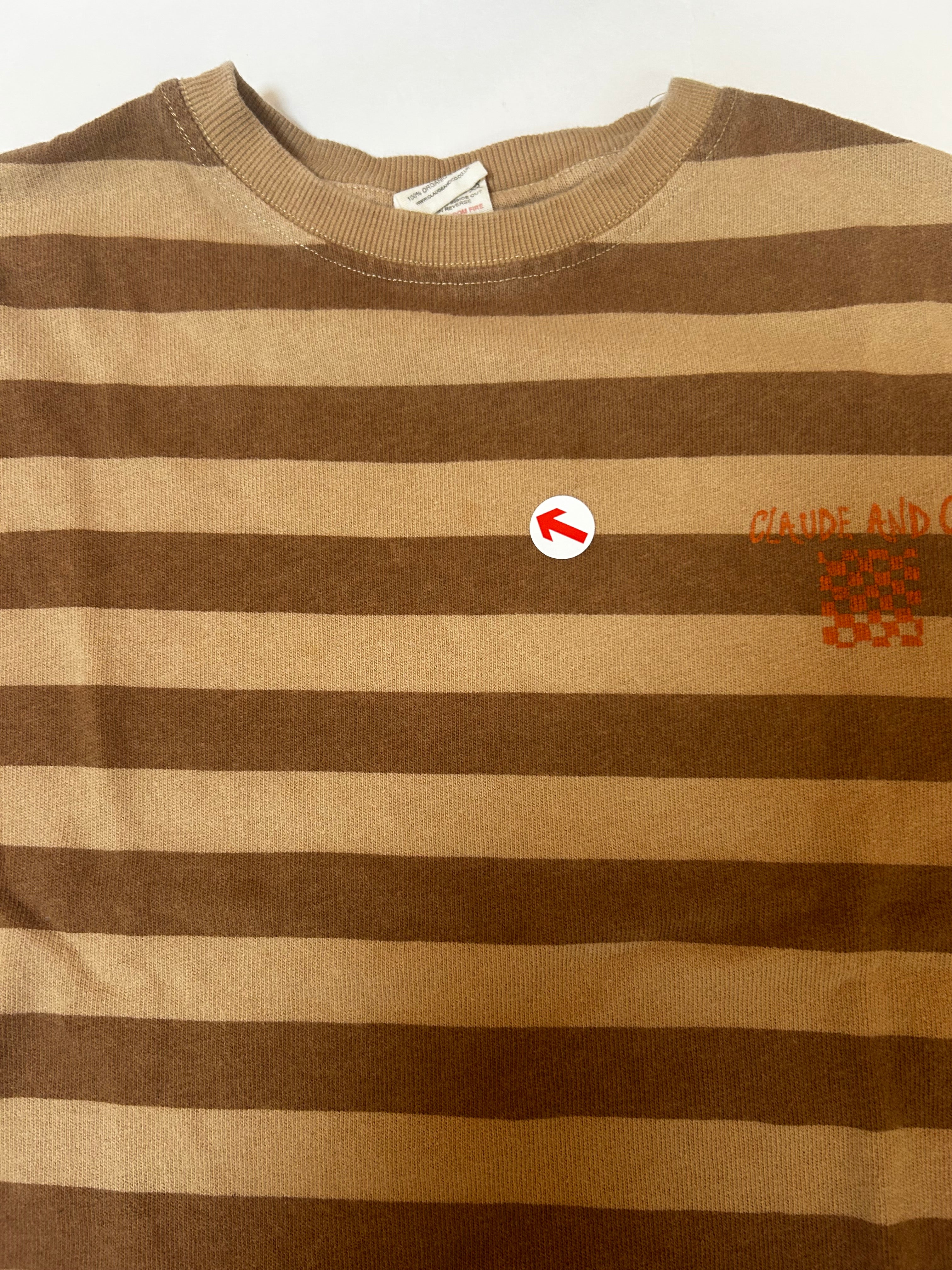 Claude & Co Brown stripe Claude tee