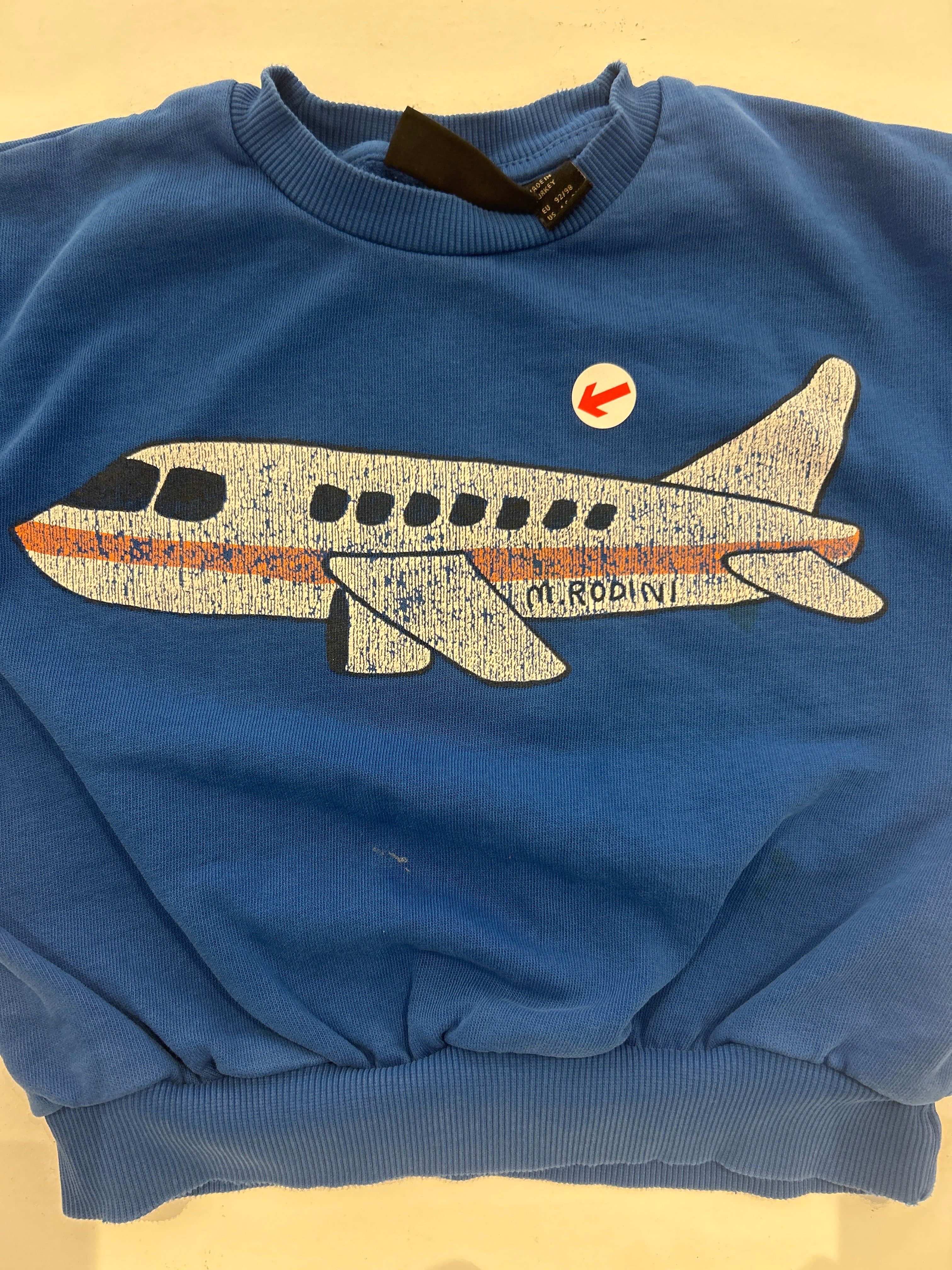 Mini Rodini Mini Rodini Blue Aeroplane Jumper