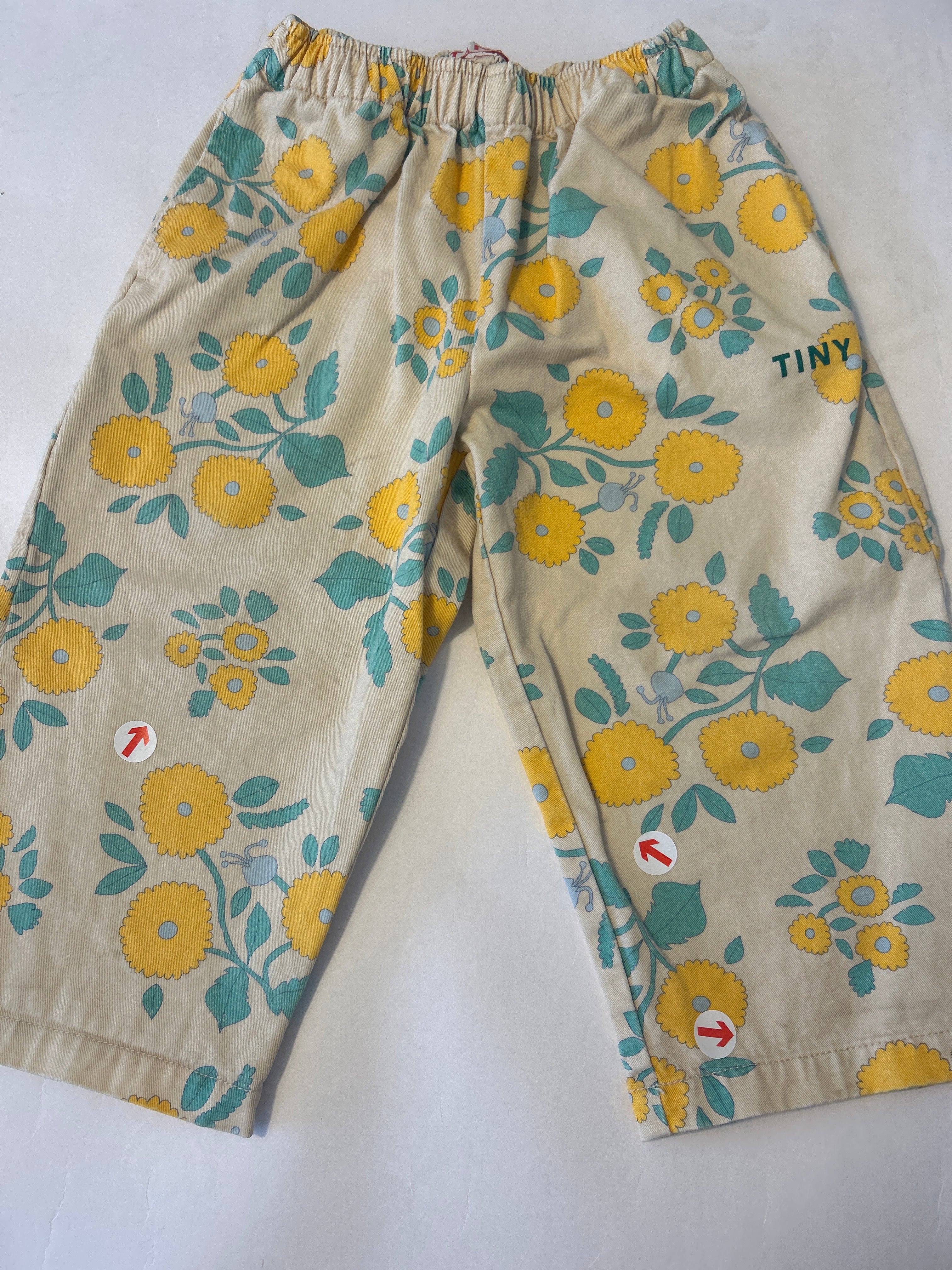 Tiny Cottons Yellow flowers woven pants