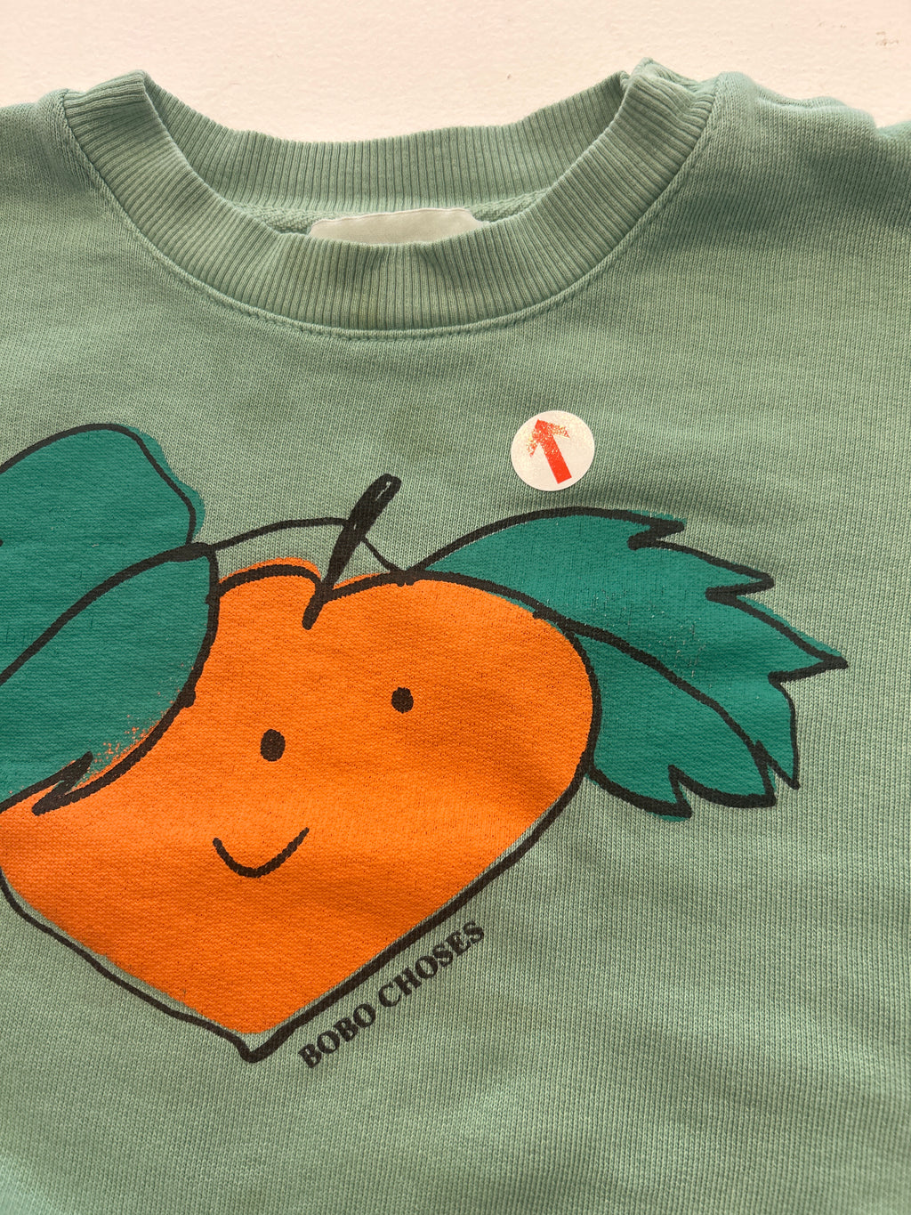 bobo choses Green tangerine print sweatshirt 18M