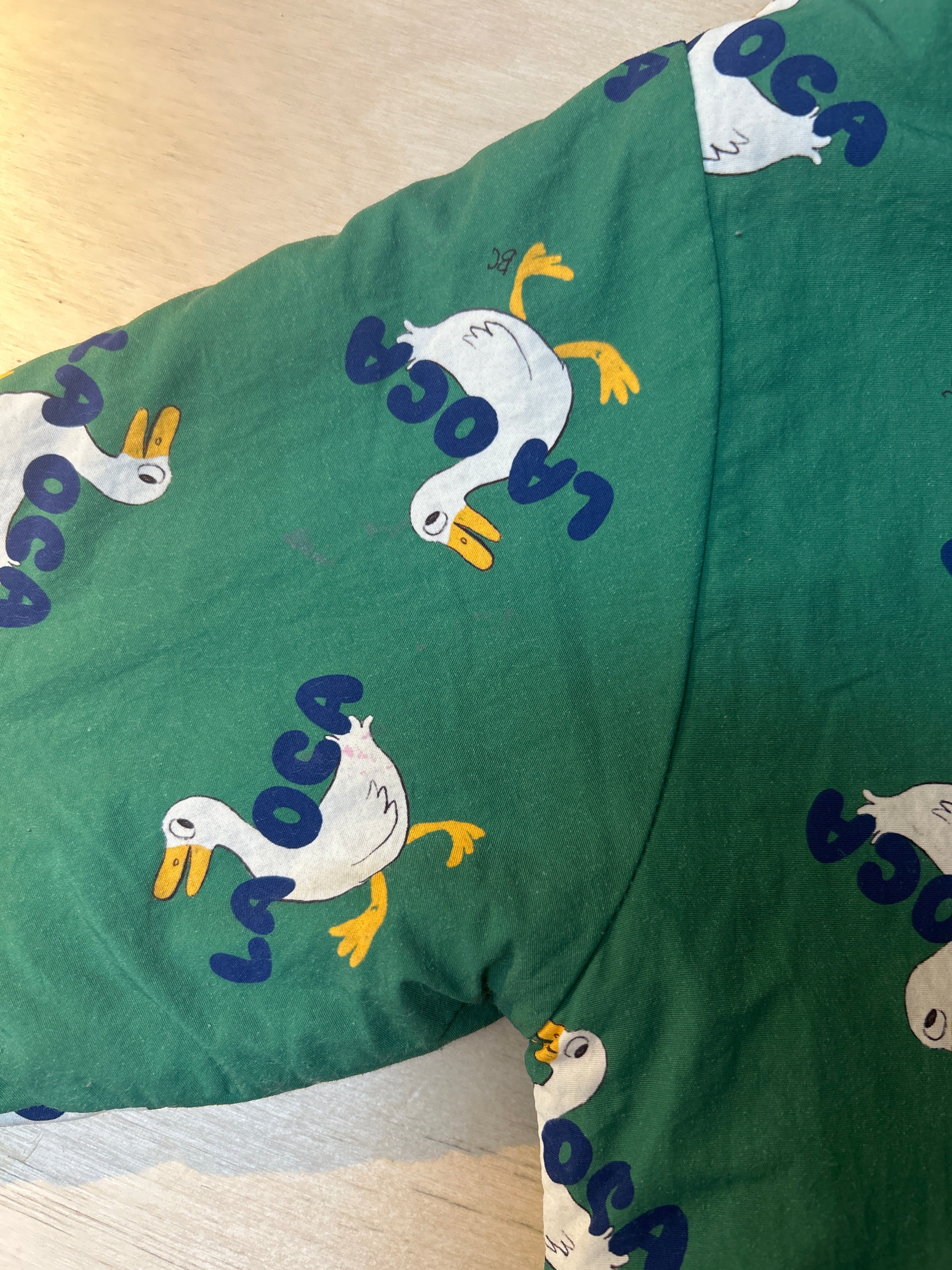 Green la oca print reversible coat