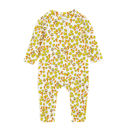 Mini Rodini Yellow & Orange Mini Flowers Romper