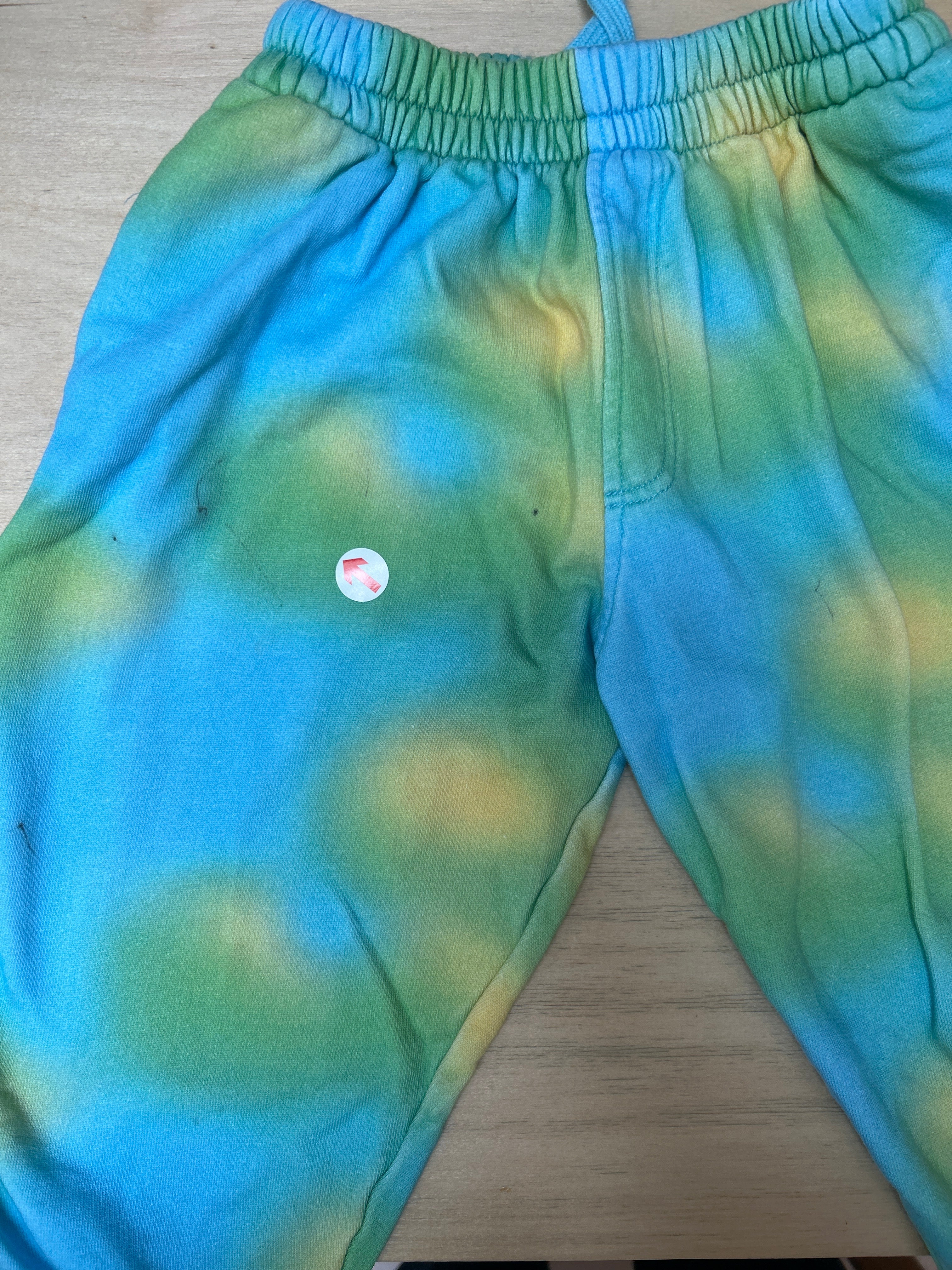 Studio Koter Blue and green printed rounded joggers