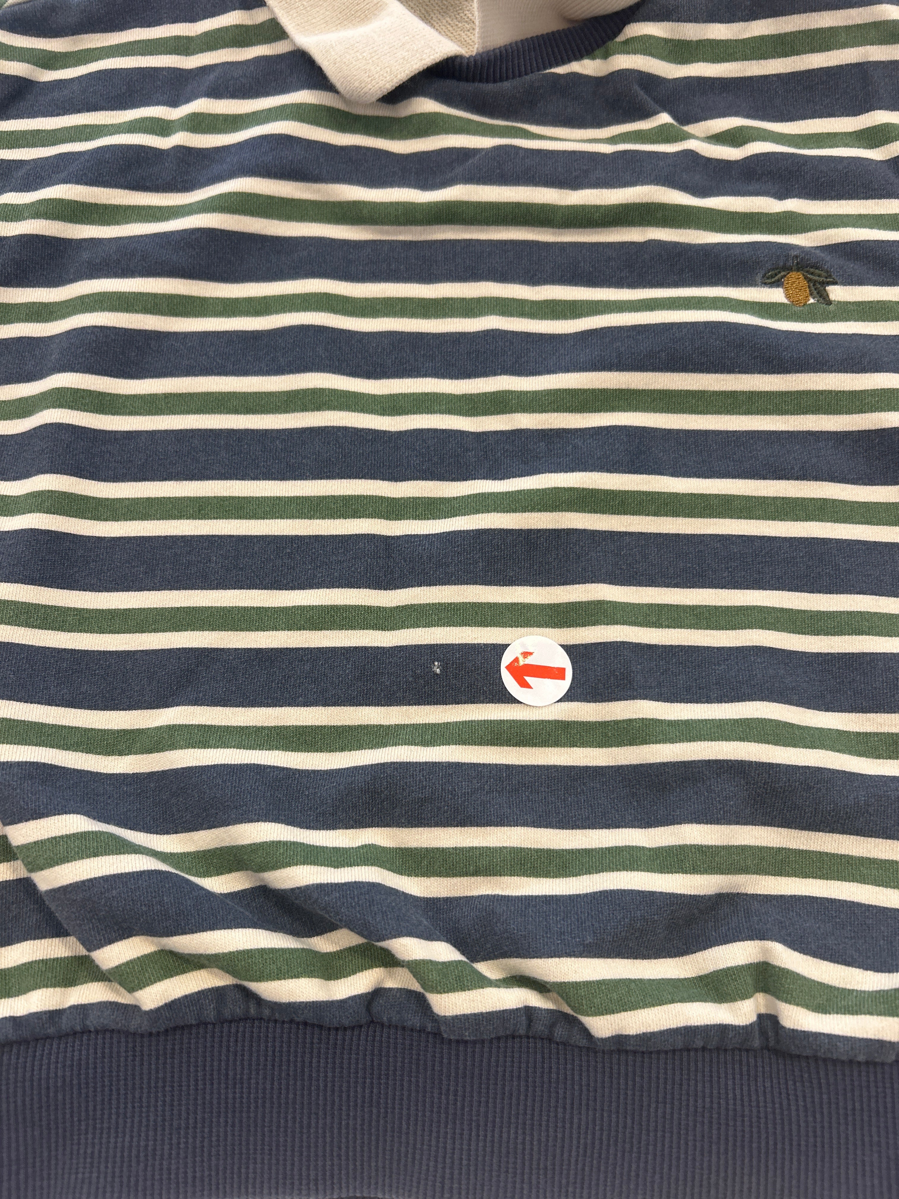konges slÌüjd Navy stripe polo sweatshirt