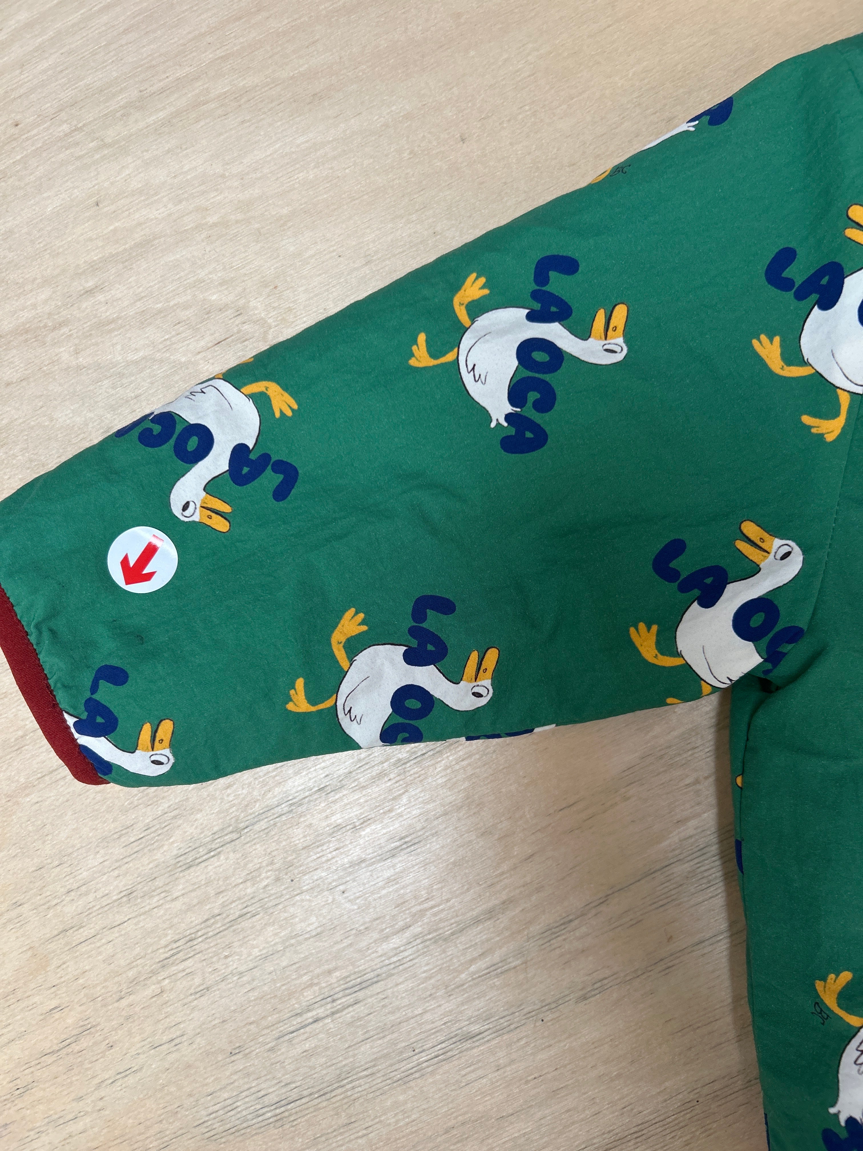 Green la oca print reversible coat