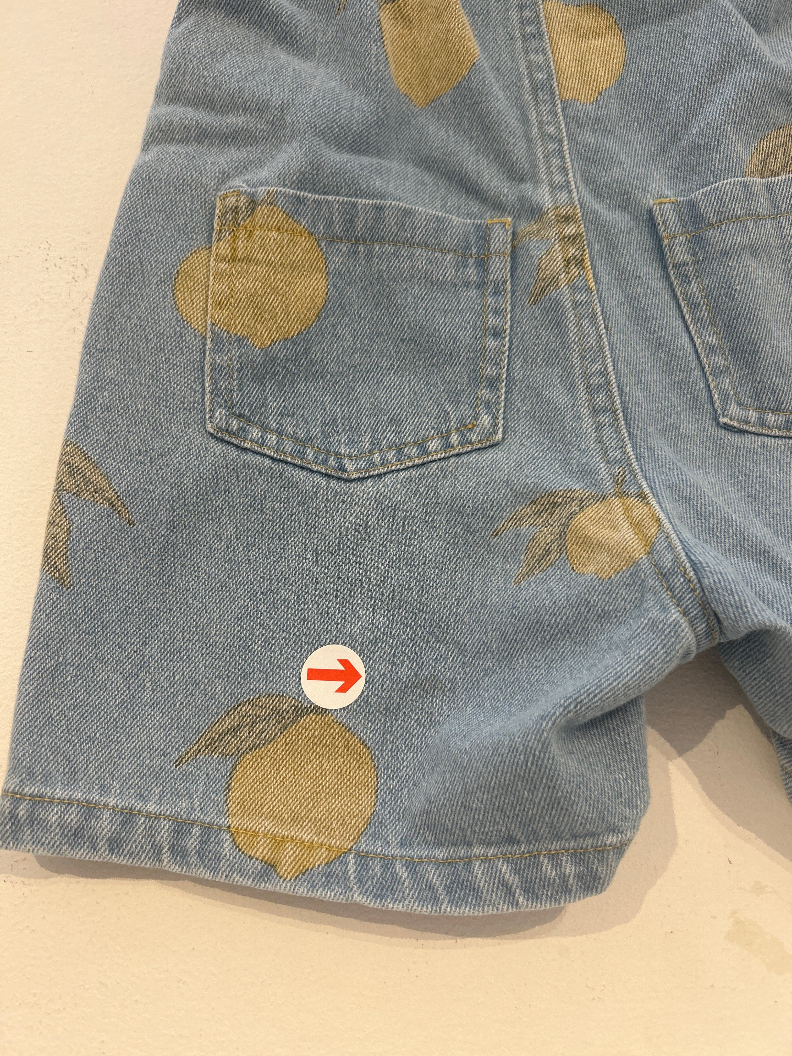 Konges Slojd Denim lemon short dungarees