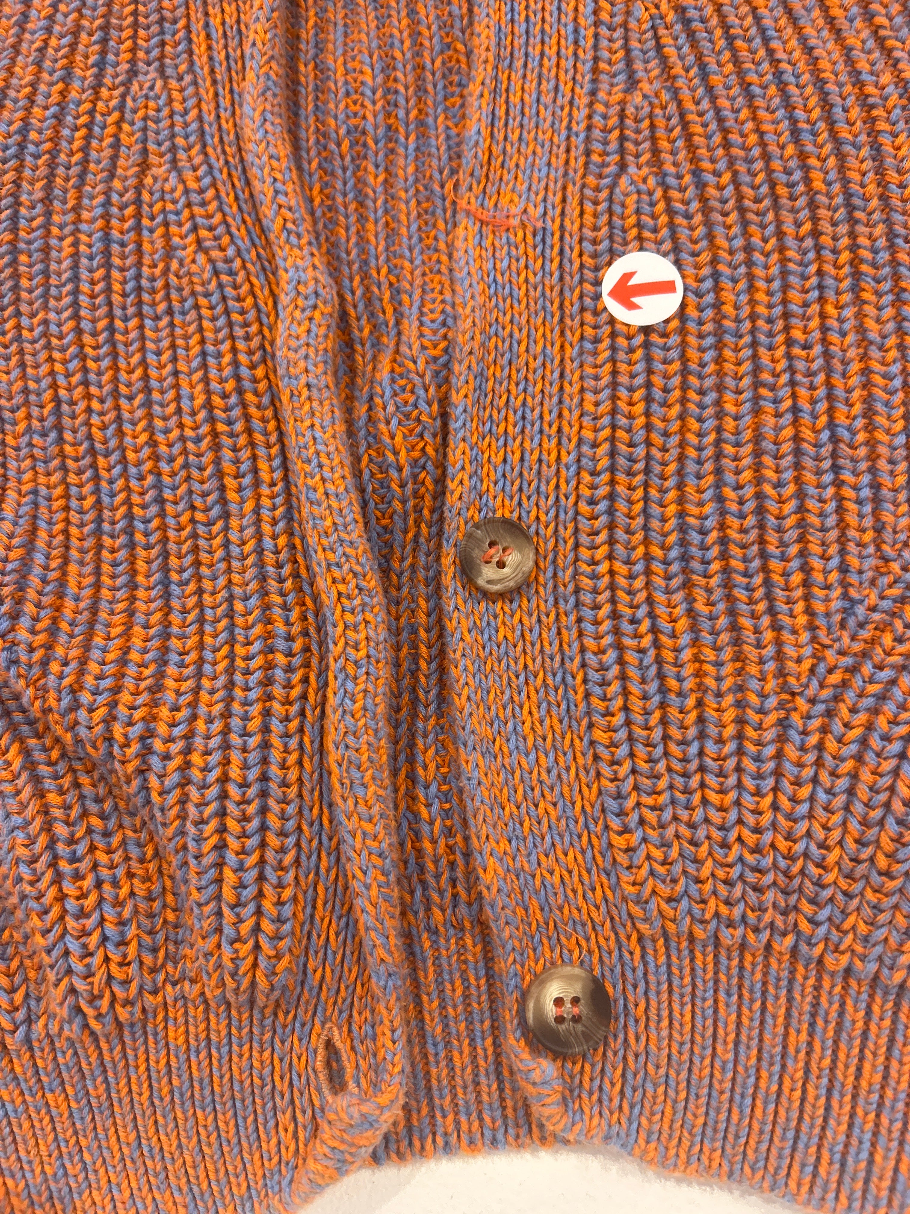 Studio Koter Blue and orange knit cardigan
