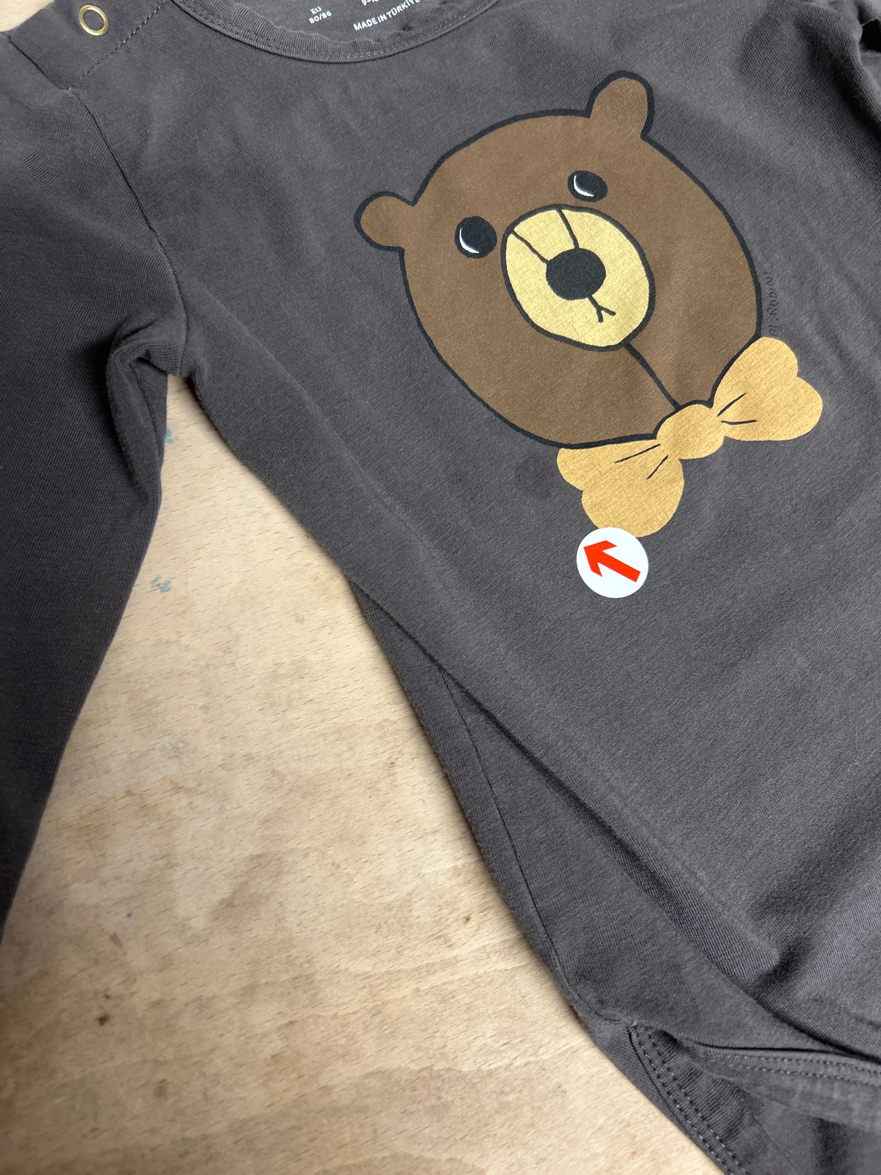 Mini Rodini Bear Print Long Sleeve Bodysuit