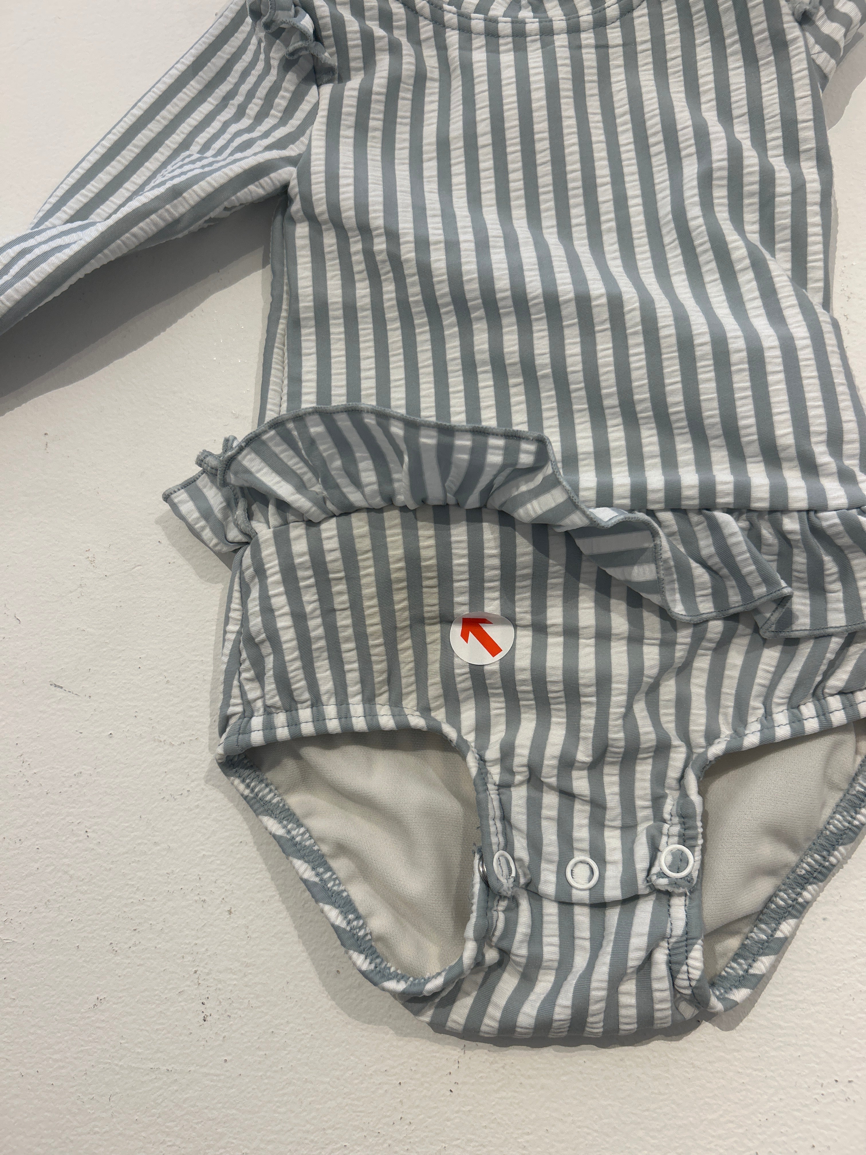 Liewood Sille blue stripe seersucker swimsuit 3-6m