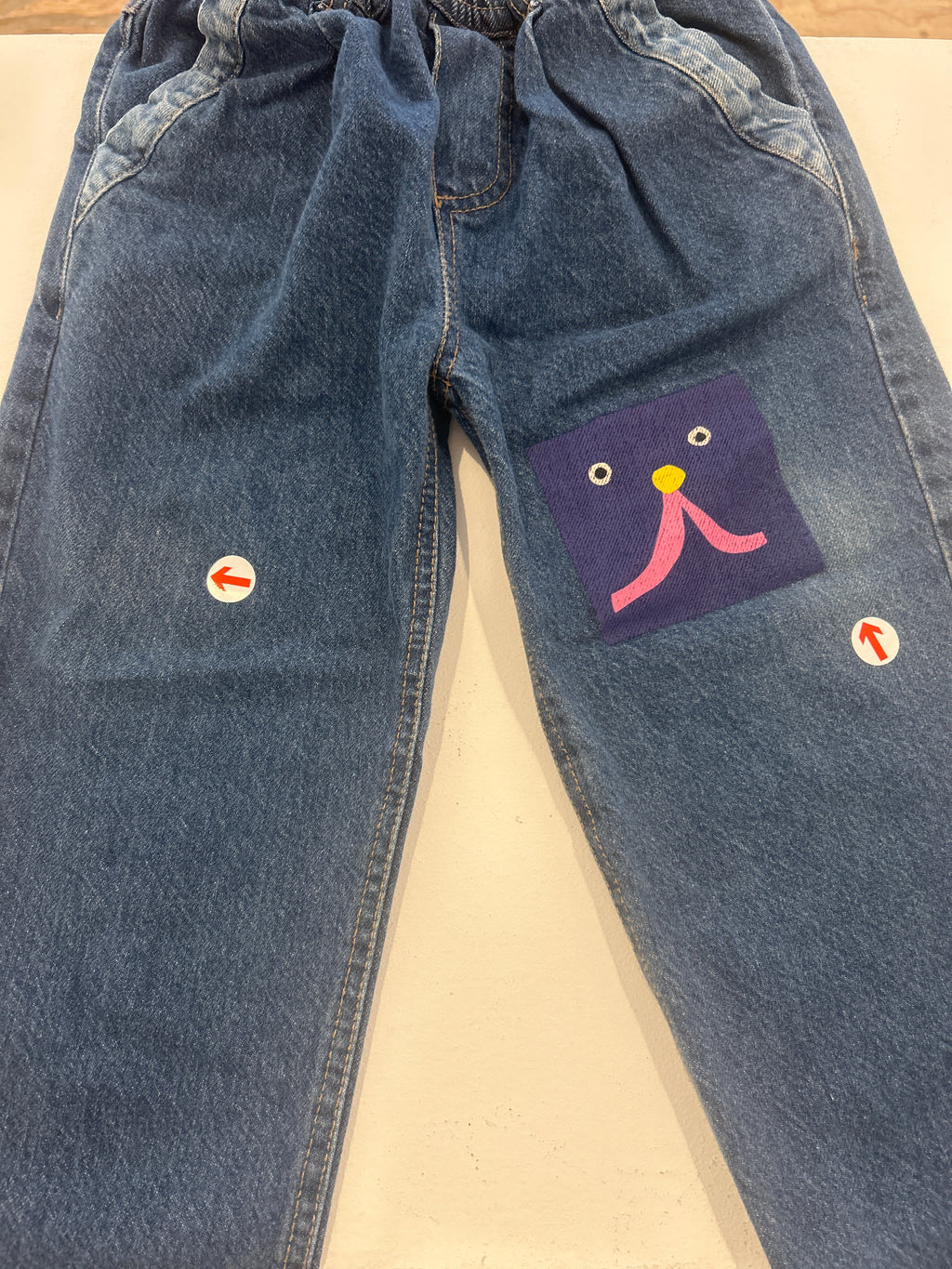 Bobo Choses Funny face denim joggers
