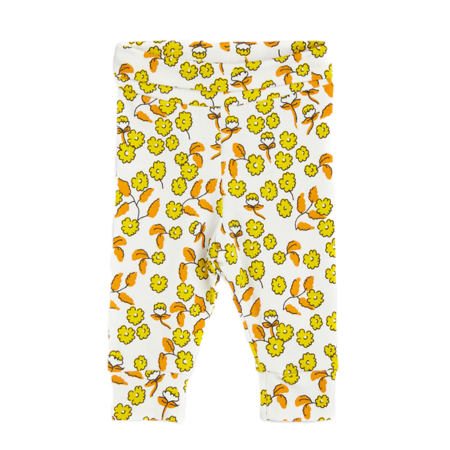 Mini Rodini Yellow & Orange Mini Flowers Leggings