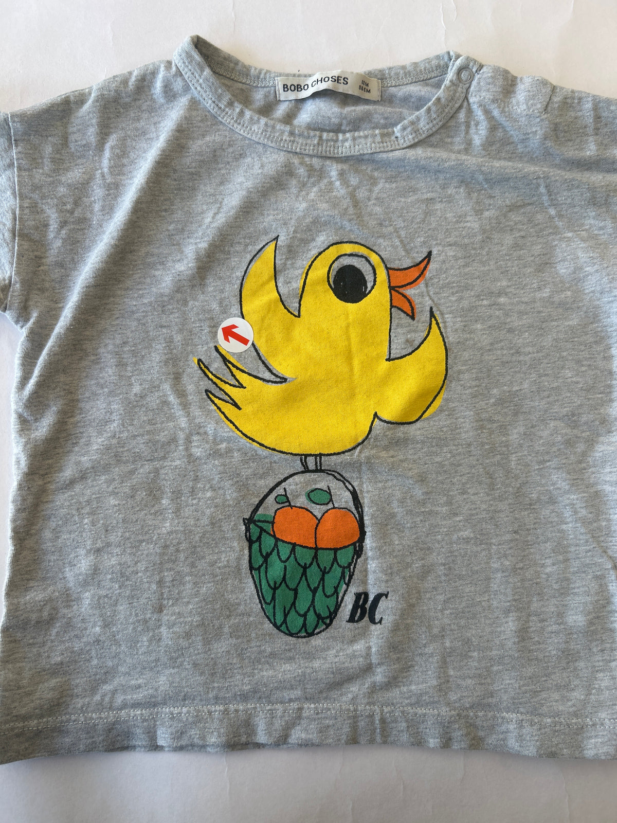 Bobo Choses Grey flying oranges long sleeve t-shirt