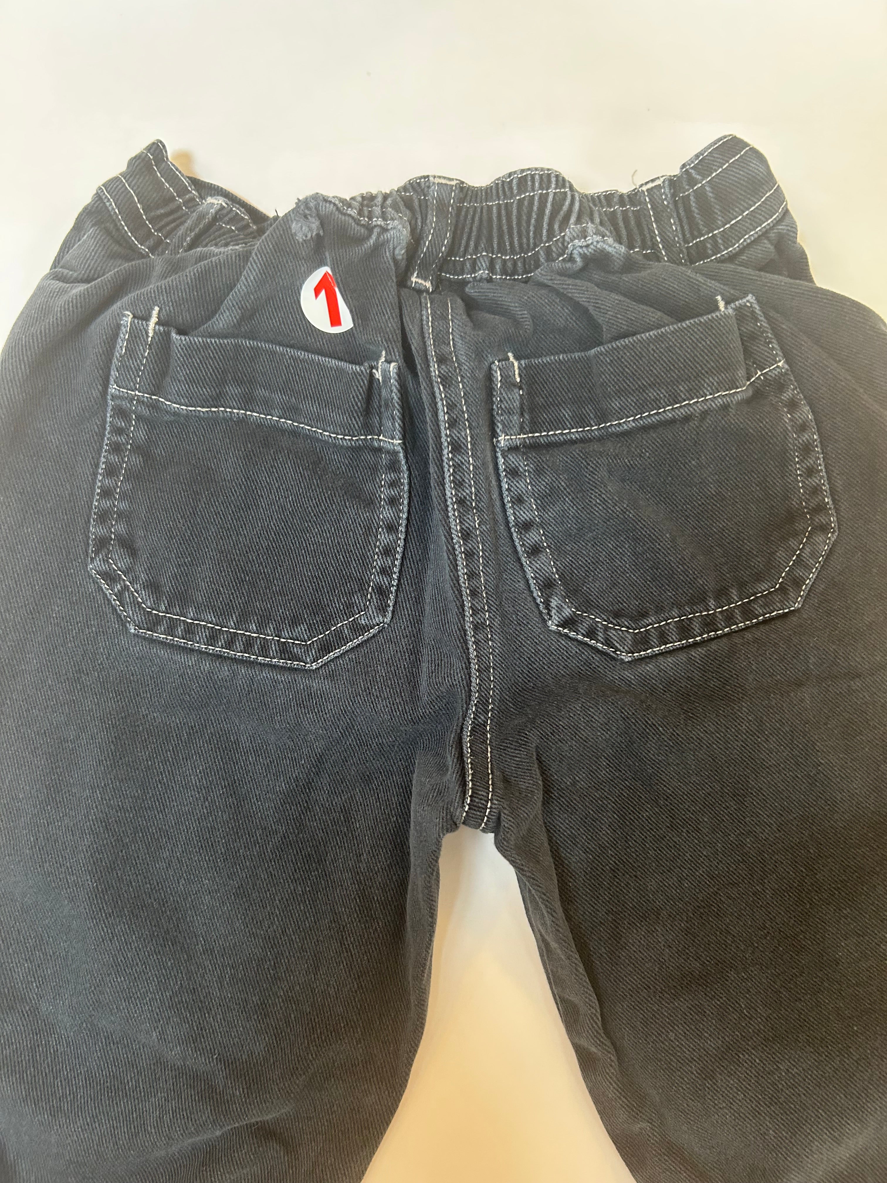 L.F. Markey Black denim stitch trousers