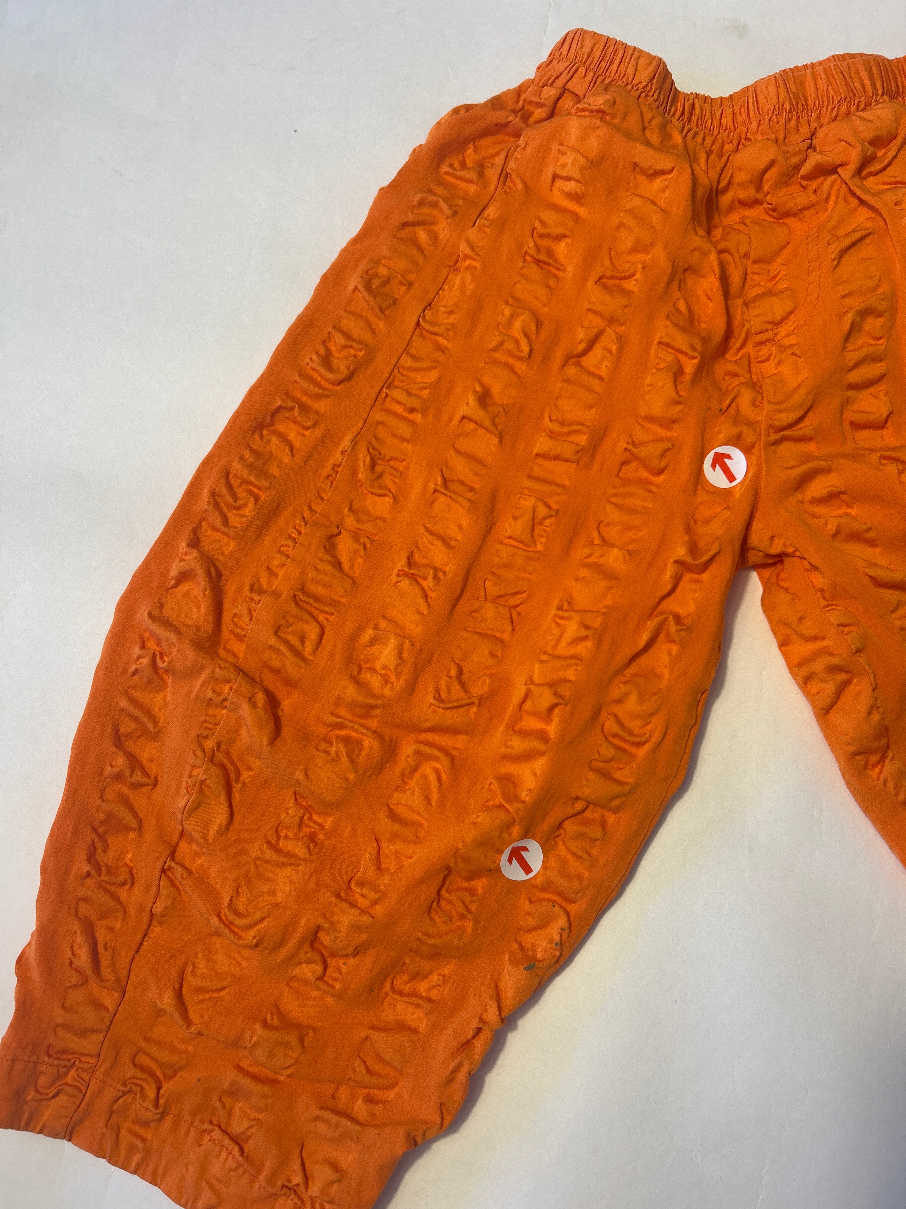 Studio Koter Orange giant seersucker manu trousers