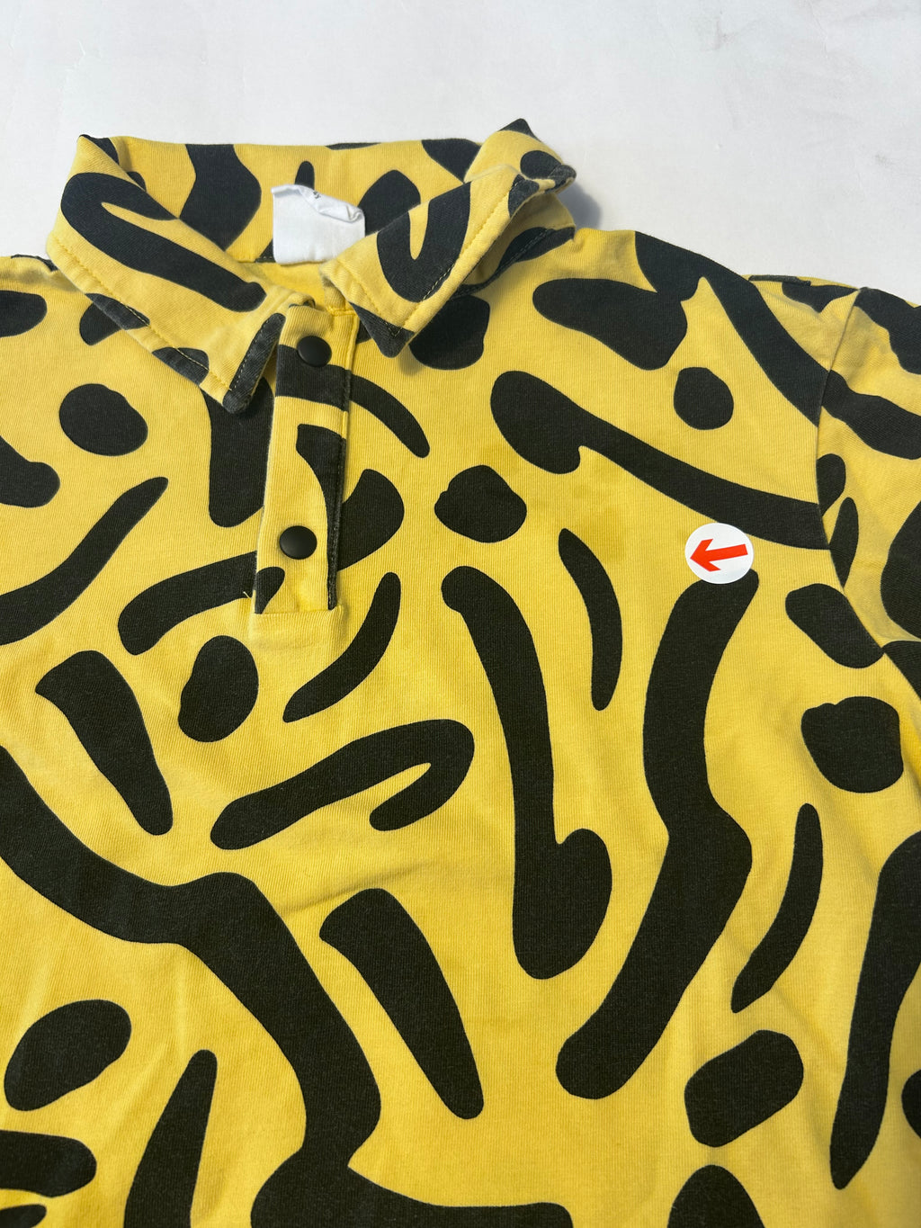 Wynken Yellow soleil dash printed shirt