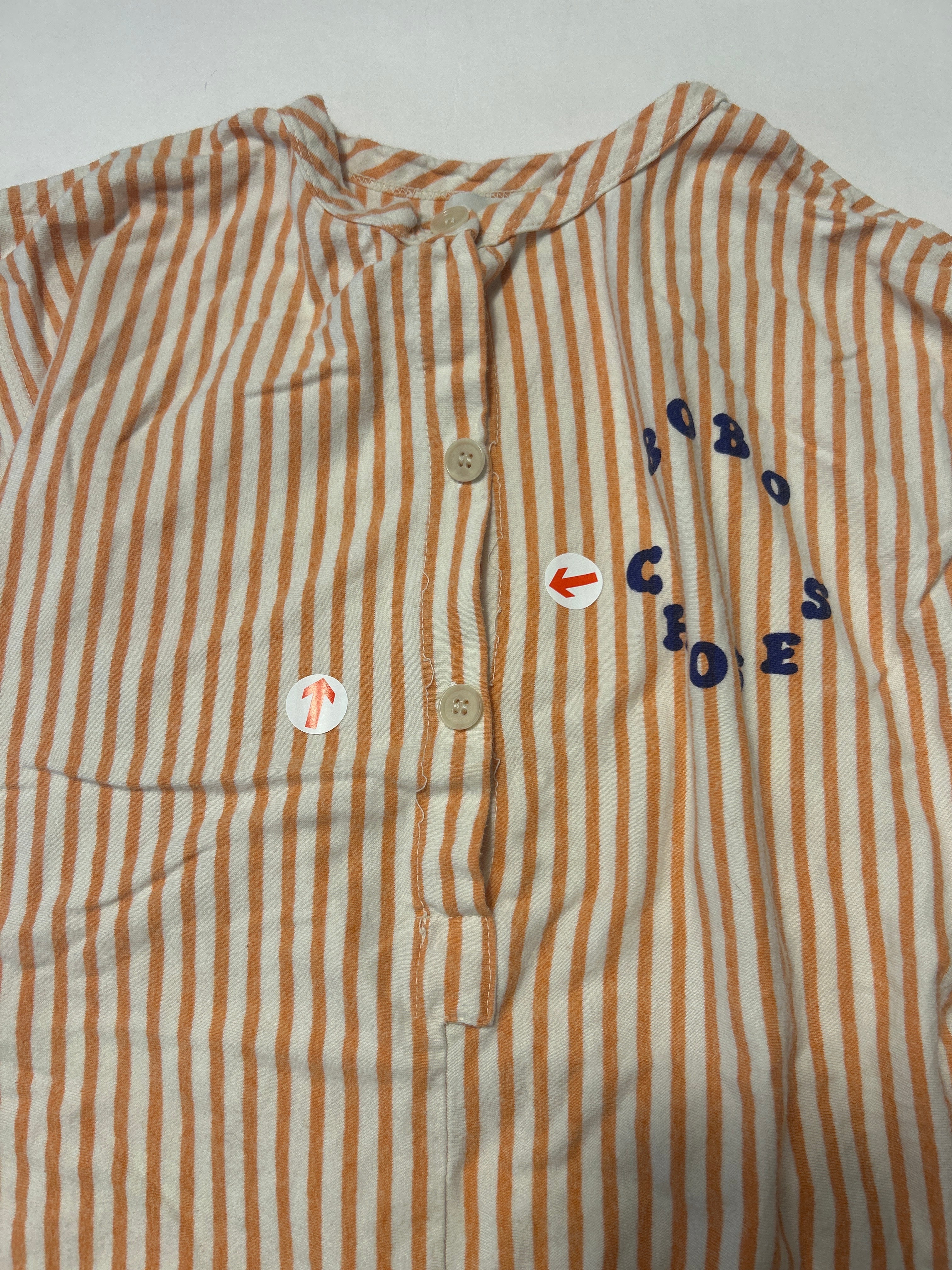 Bobo Choses Striped orange playsuit