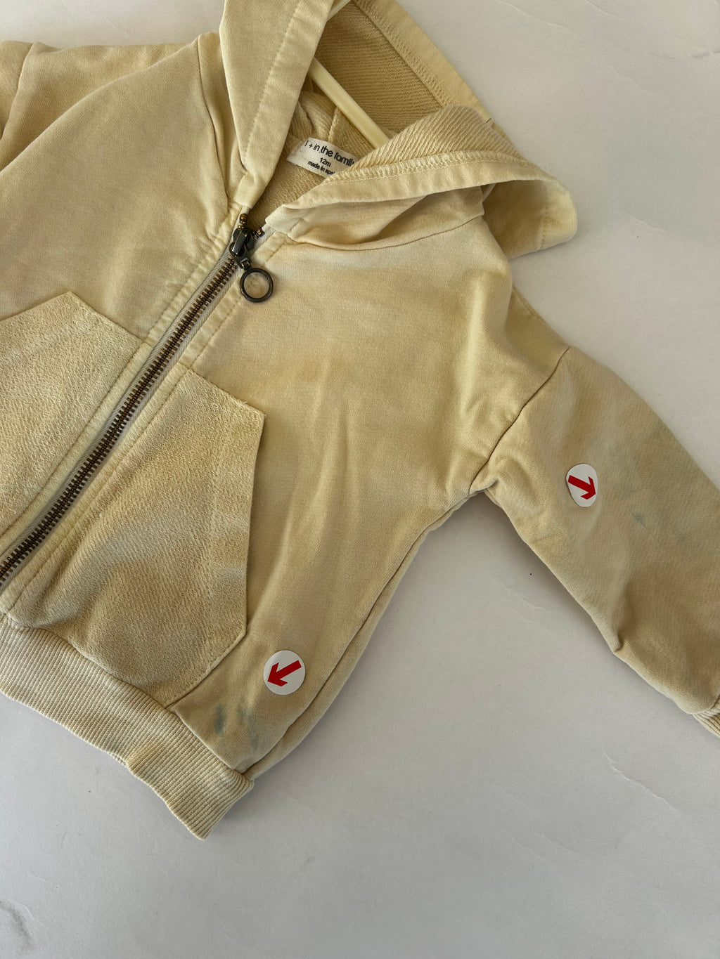 Yellow peach zip hoodie