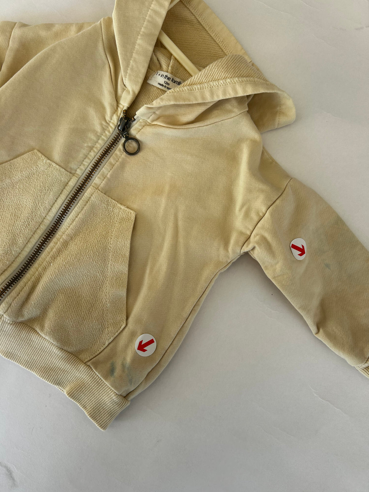 Yellow peach zip hoodie