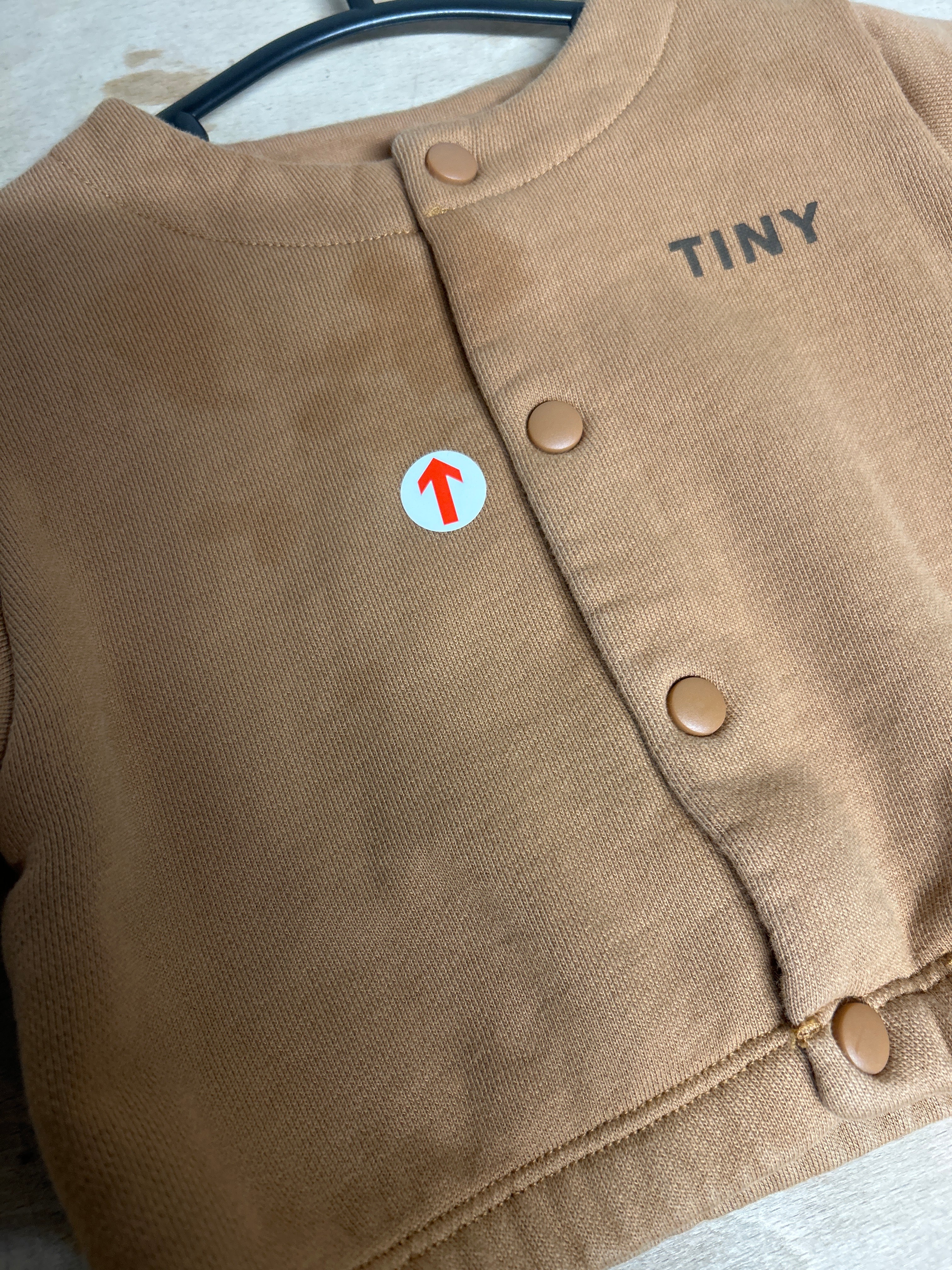 Tiny Cottons Brown contrast sleeve jacket