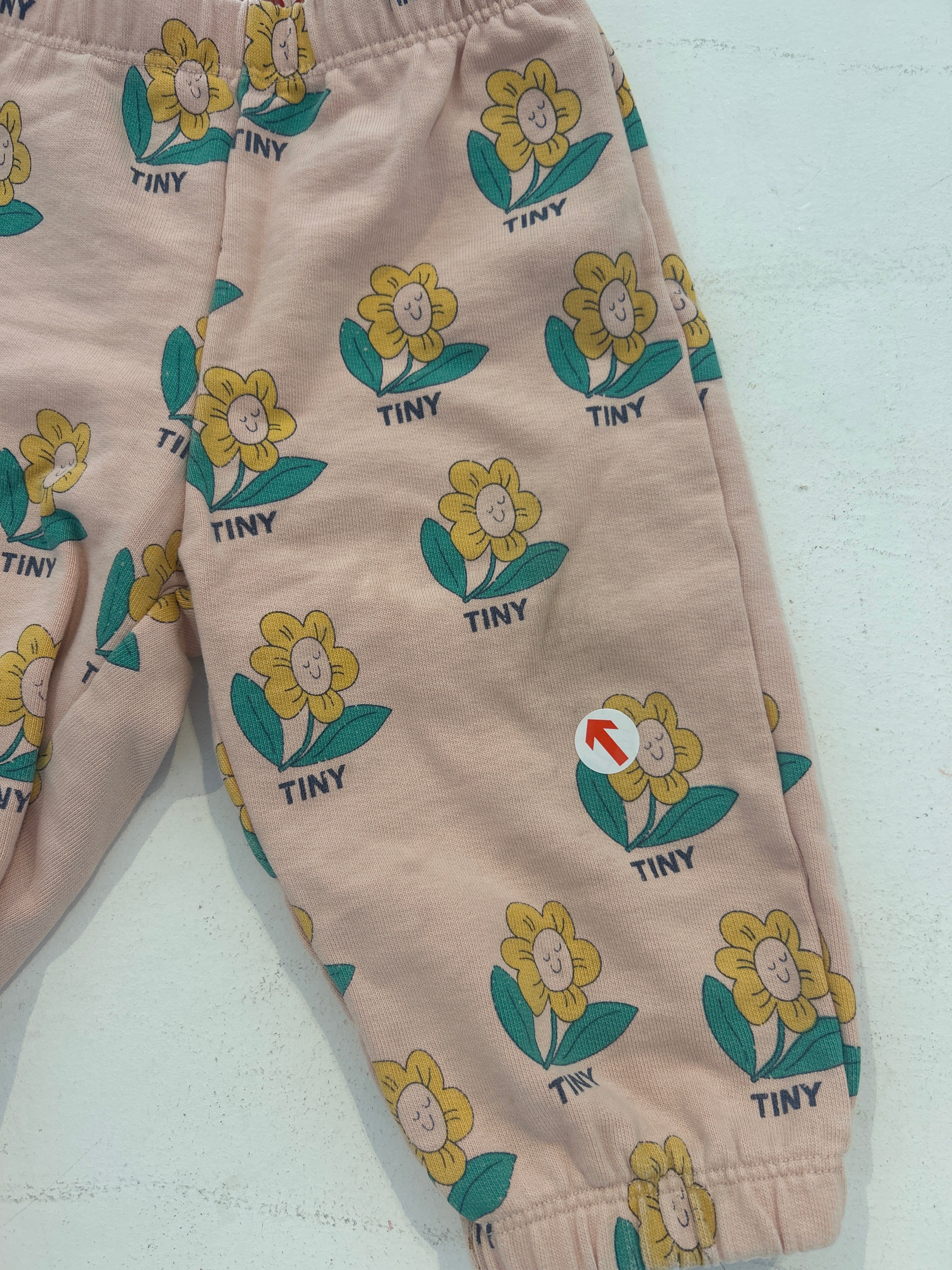 Tiny Cottons Pink tiny flower baby sweatpants