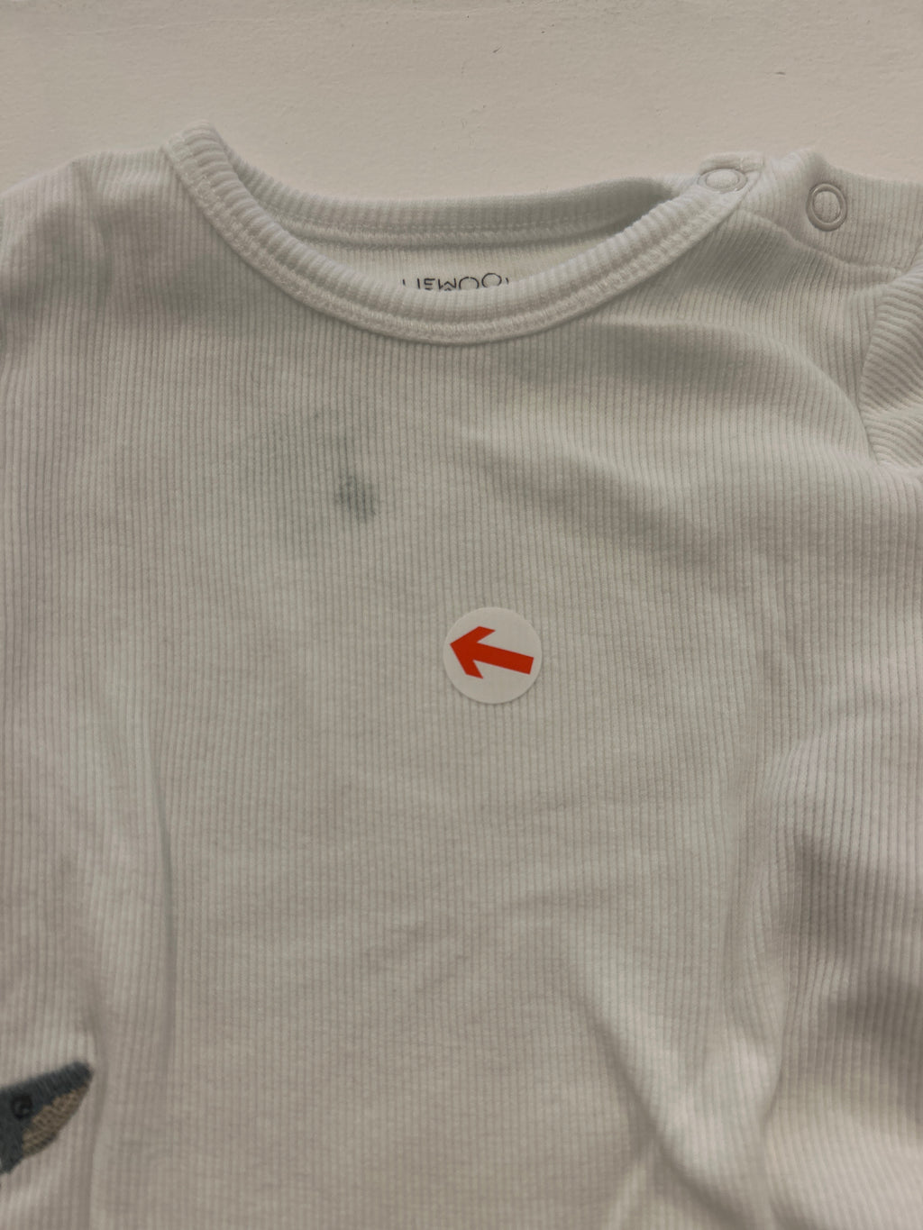 Liewood White Whale Long Sleeve Bodysuit 3-6M