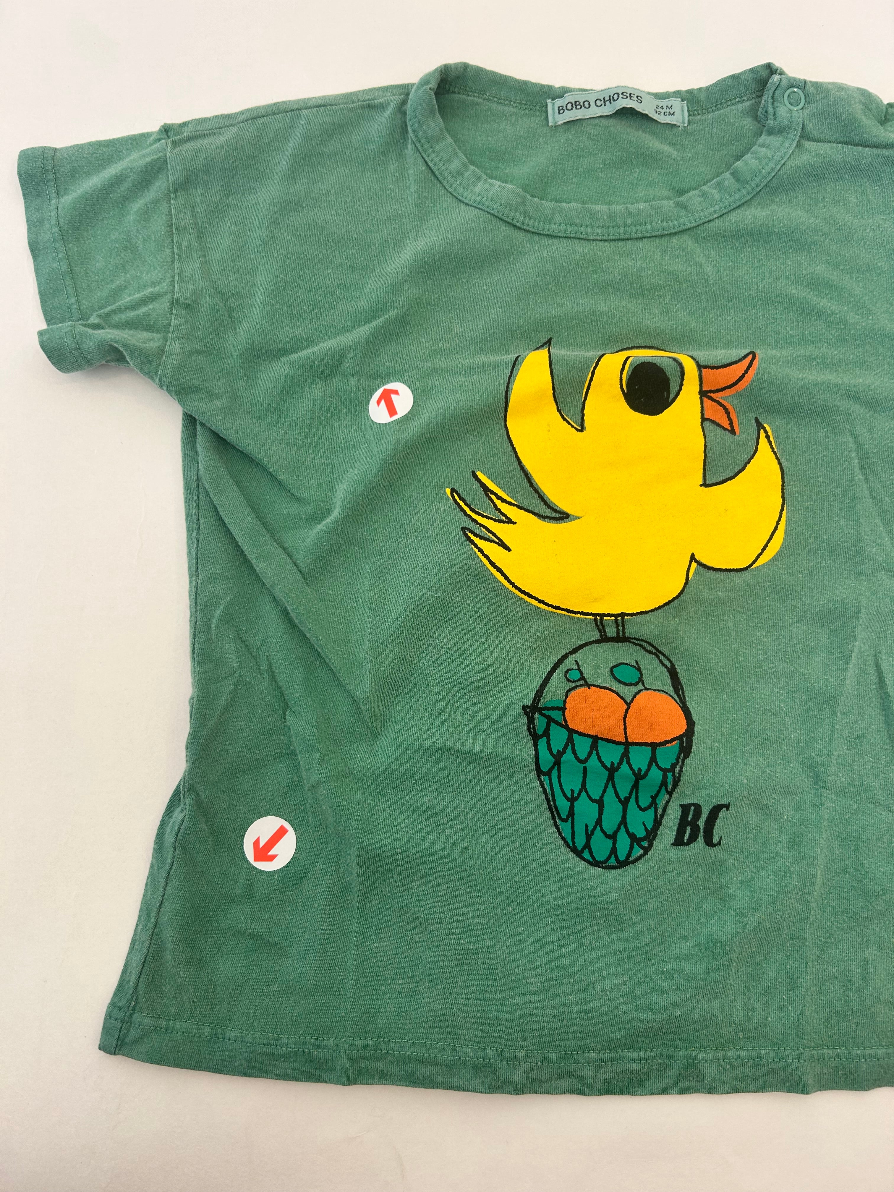 Bobo Choses Green flying oranges t-shirt