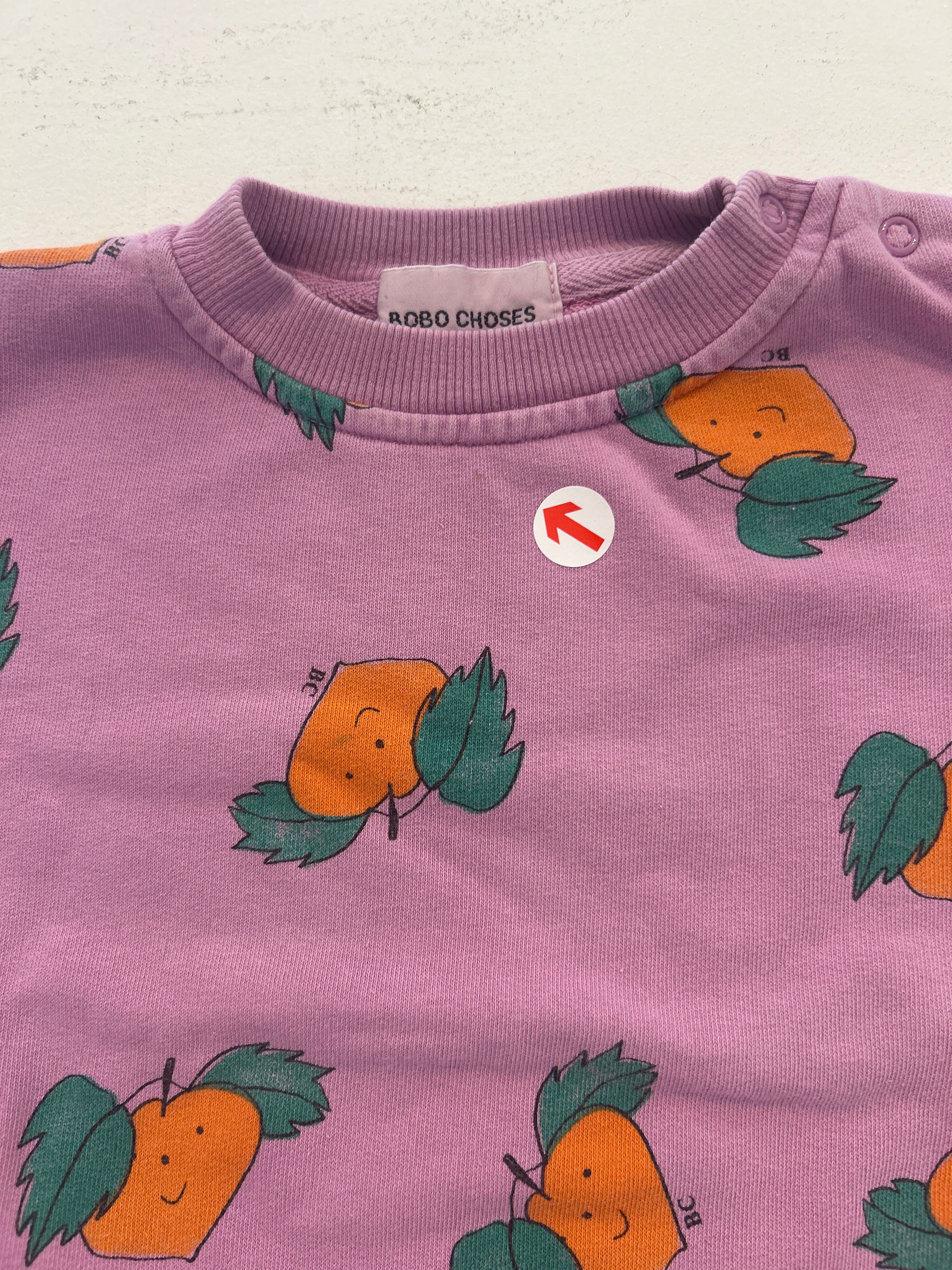 Bobo Choses Purple all over tangerine sweatshirt