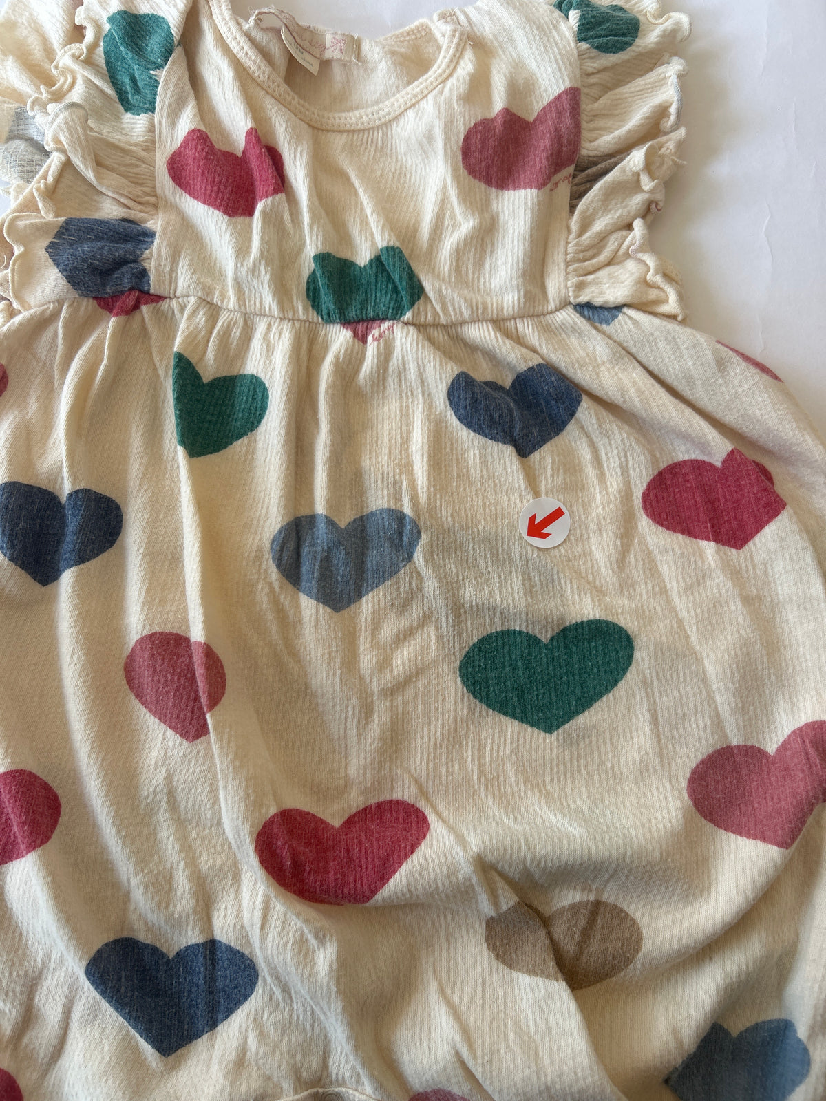 Konges Slojd Chleo multi heart frill romper