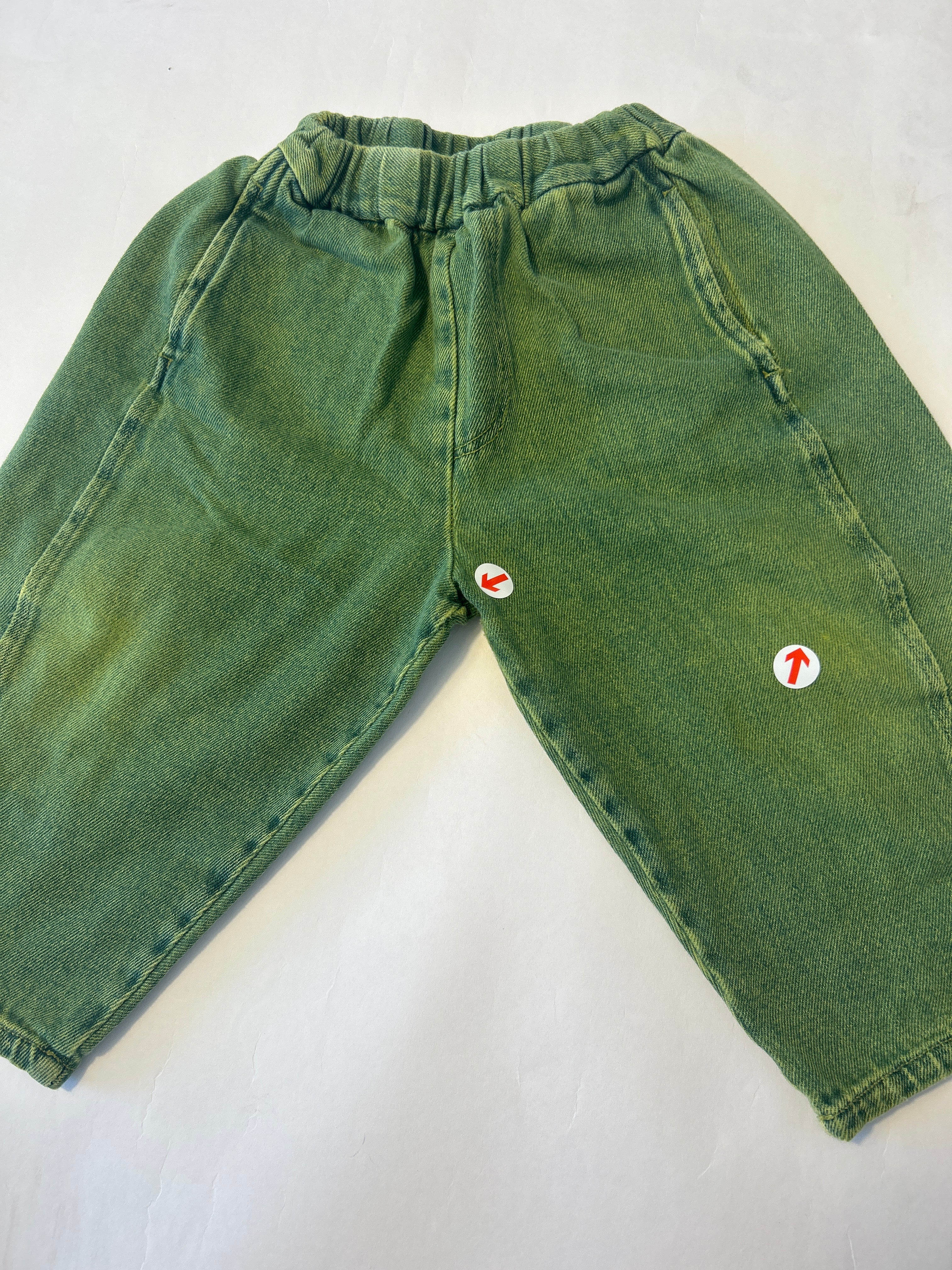 Studio Koter Manu green overdye denim trousers