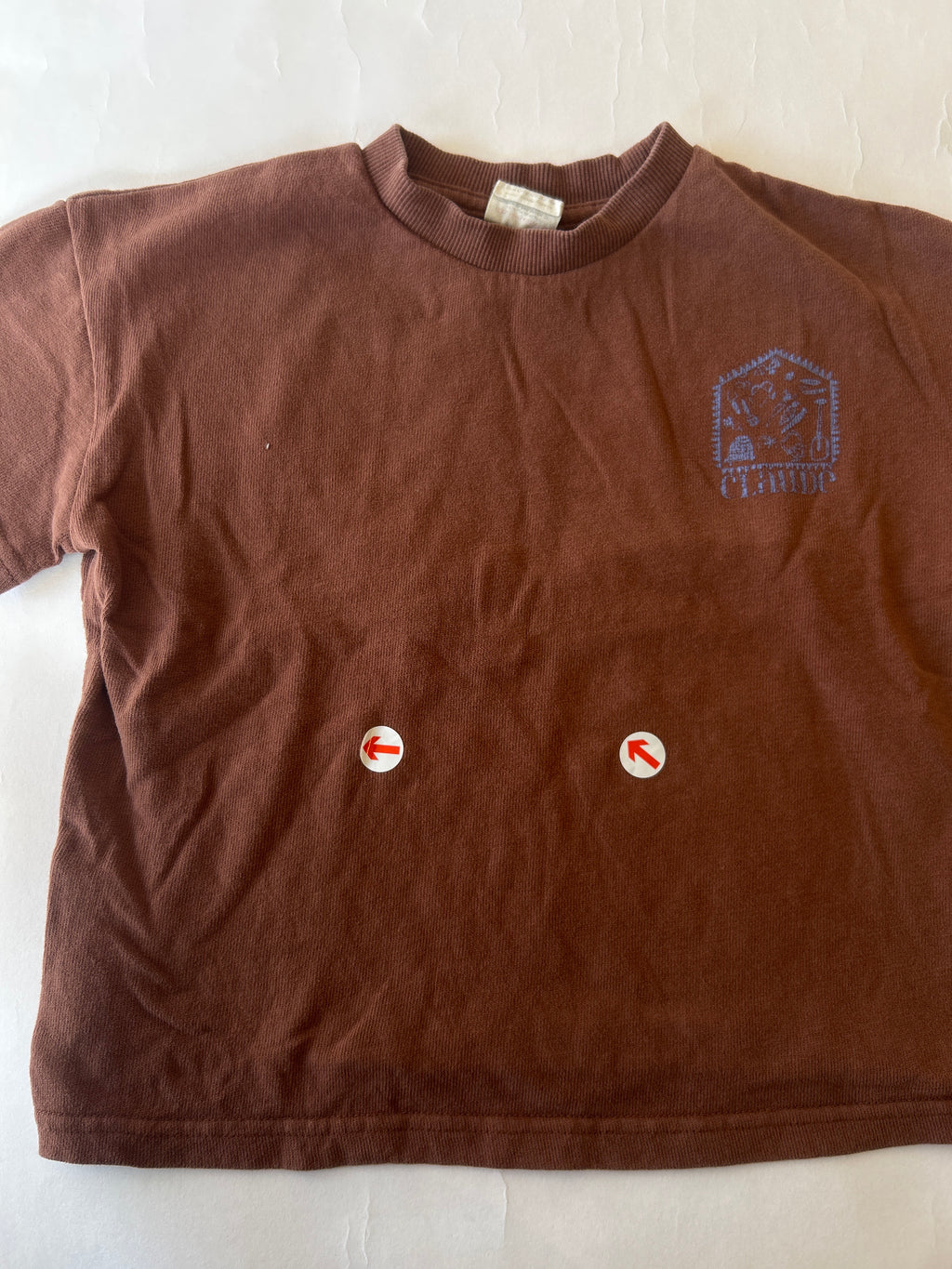 Claude & Co Mocha shed print tee