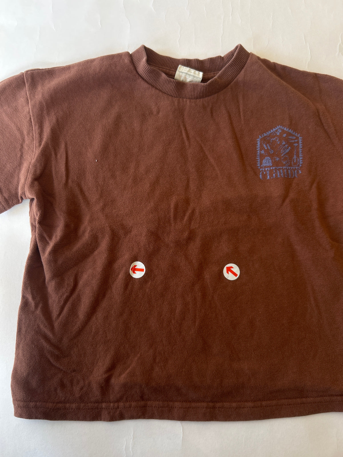 Claude & Co Mocha shed print tee