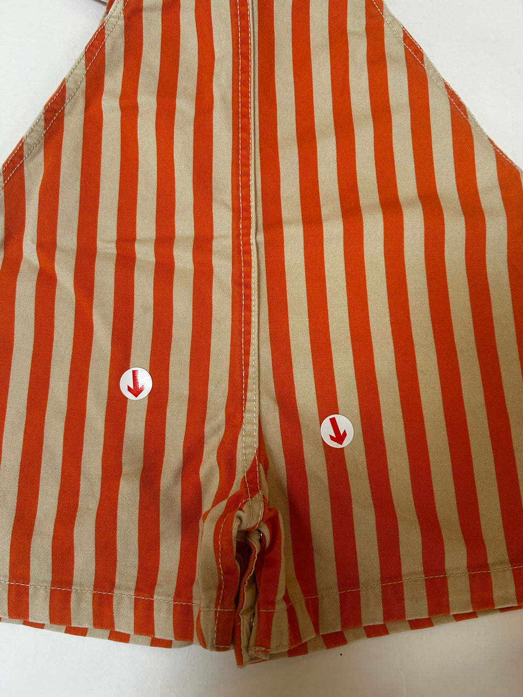 Tiny Cottons Red striped short dungaree