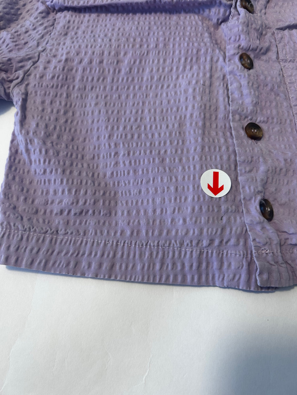 Studio Koter Boxy fit Lilac seersucker shirt