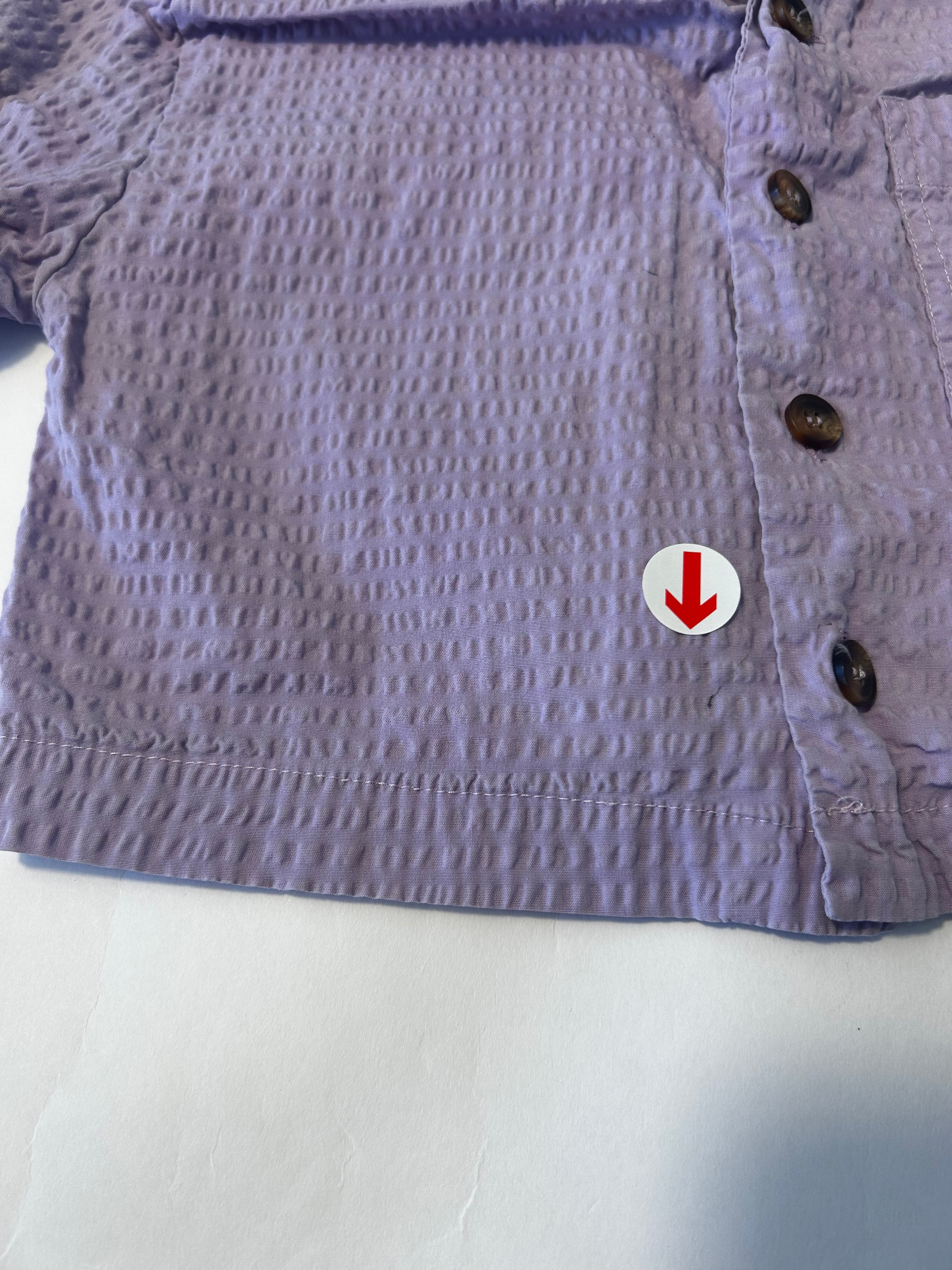 Studio Koter Boxy fit Lilac seersucker shirt