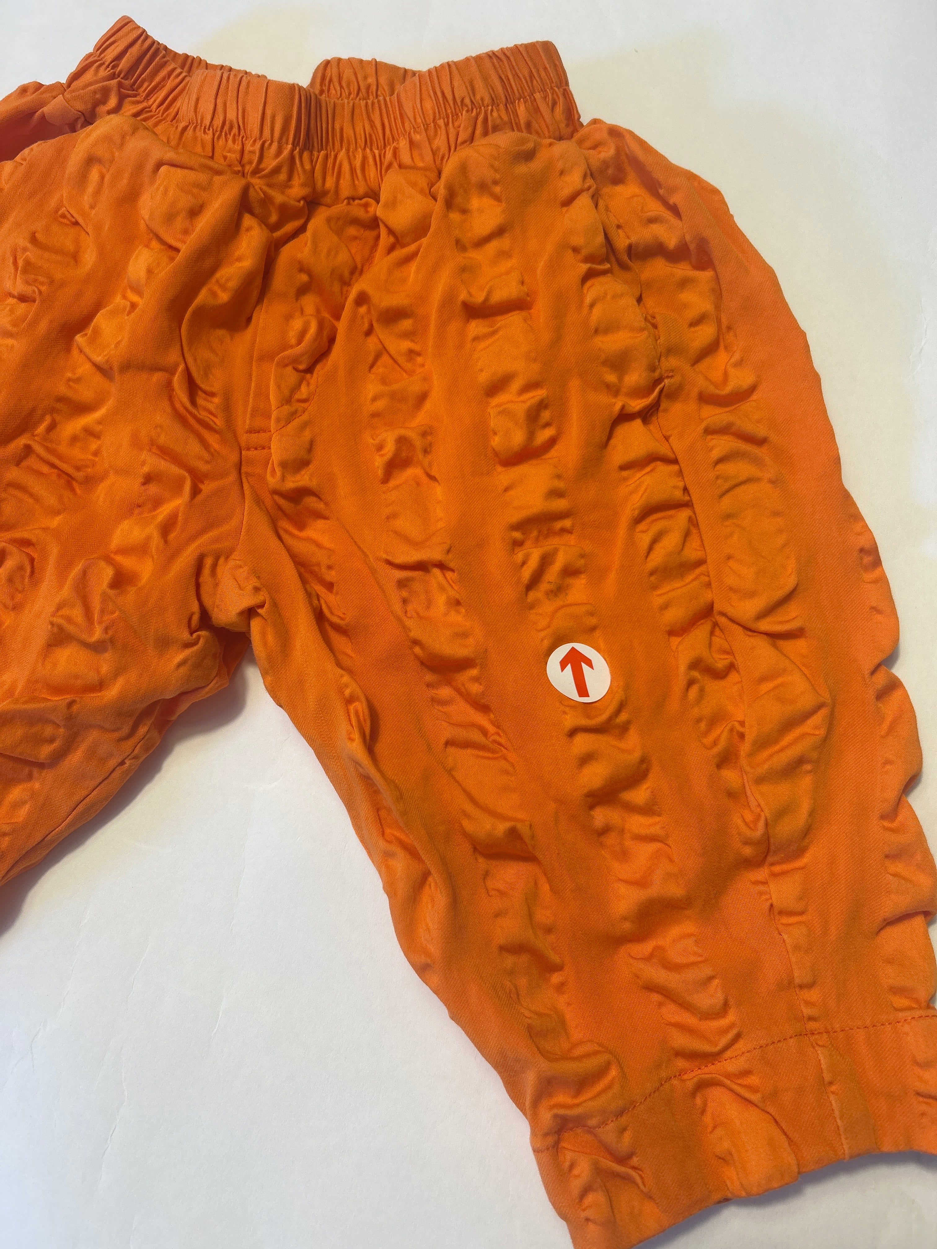 Studio Koter Orange giant seersucker manu trousers