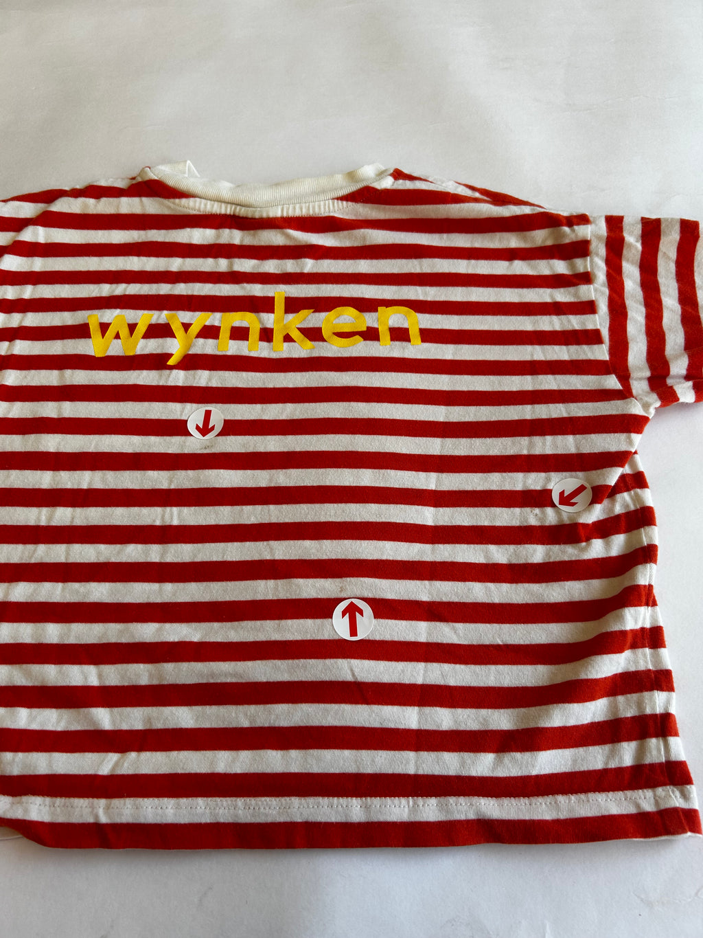 Wynken Red stripe pocket long sleeve t-shirt