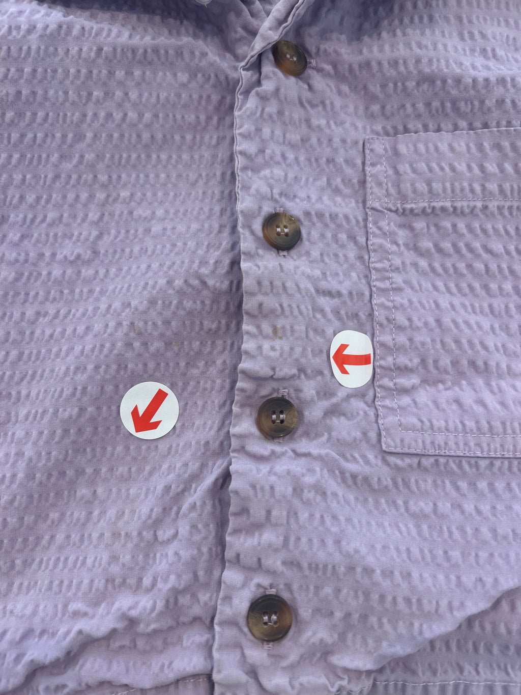 Studio Koter Boxy fit Lilac seersucker shirt