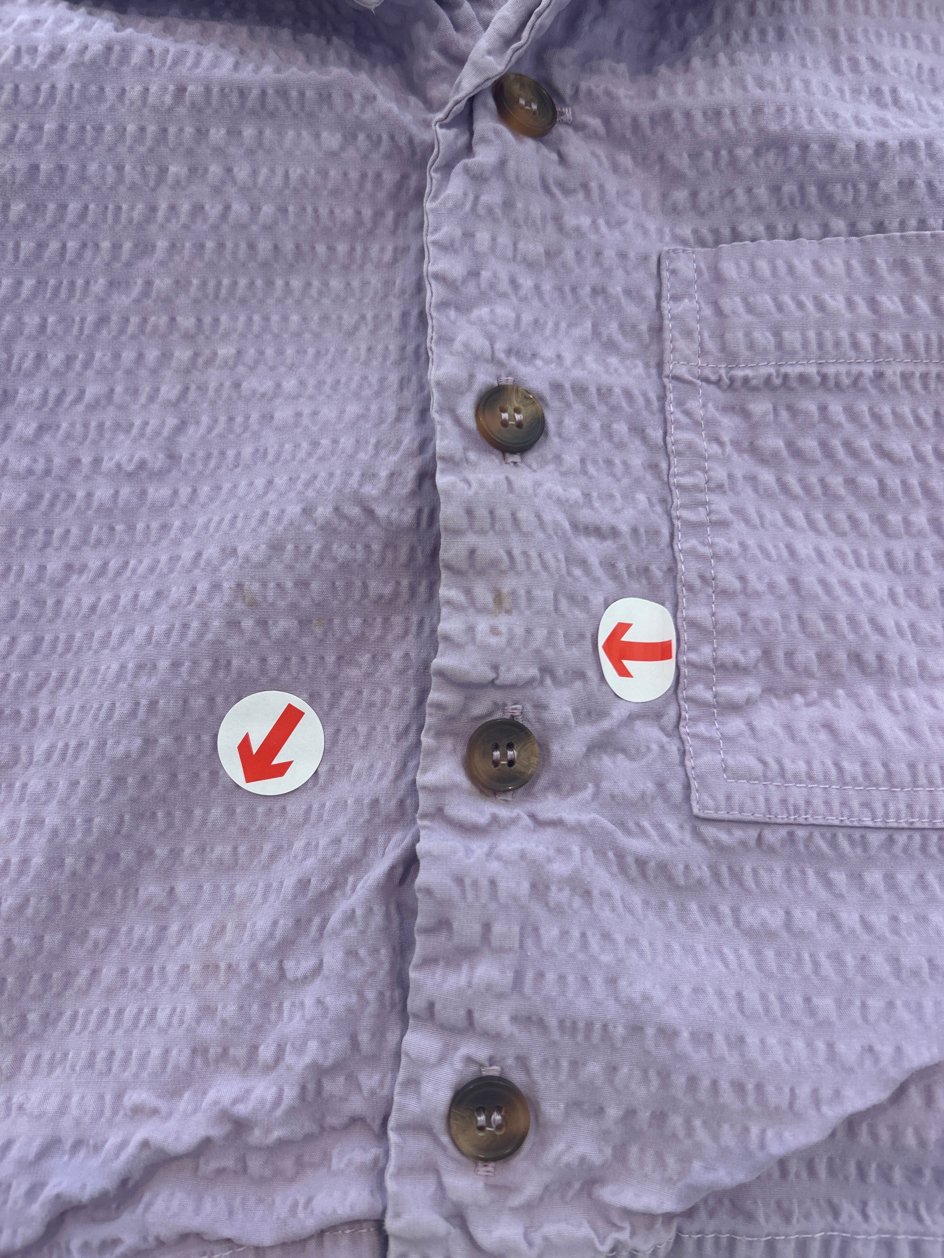 Studio Koter Boxy fit Lilac seersucker shirt