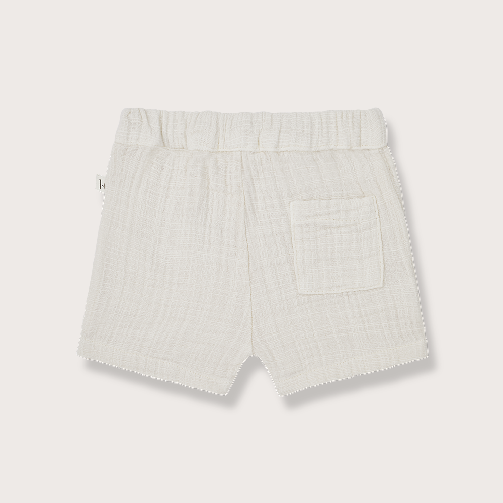 1+ in the Family cream cotton Bermuda shorts