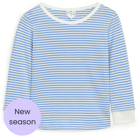 ARKET Blue Stripe Pyjama Top & Bottoms
