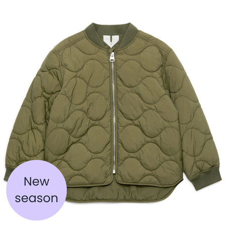 Arket Khaki Green Quilted Jacket