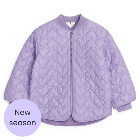 ARKET Lilac Quilted Hearts Jacket