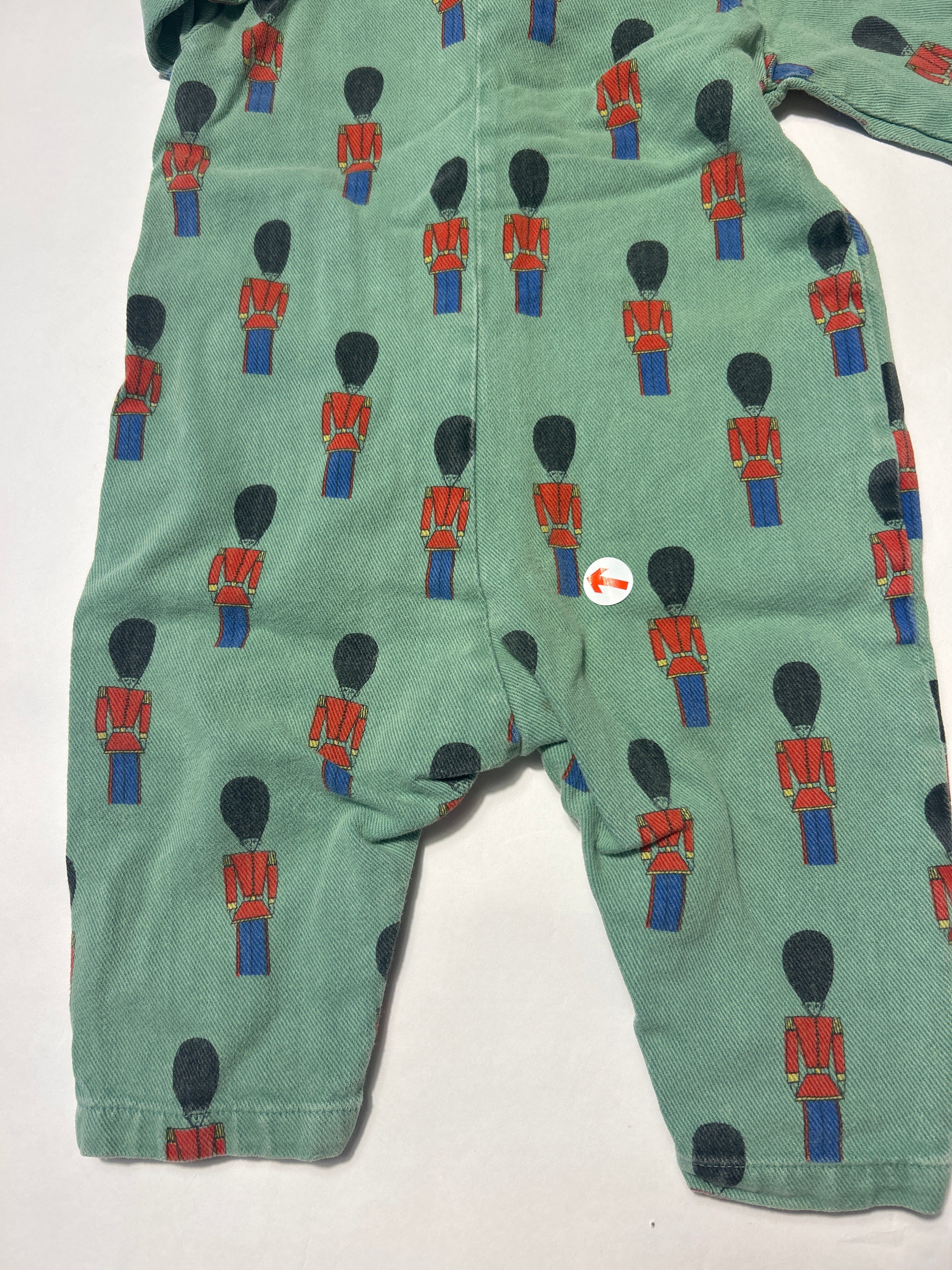 Bobo Choses Green soldier boilersuit