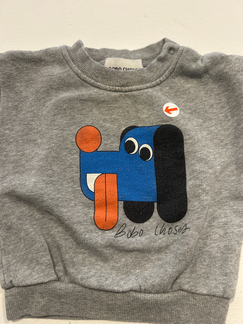 bobo choses Grey doggy mate sweatshirt 6M