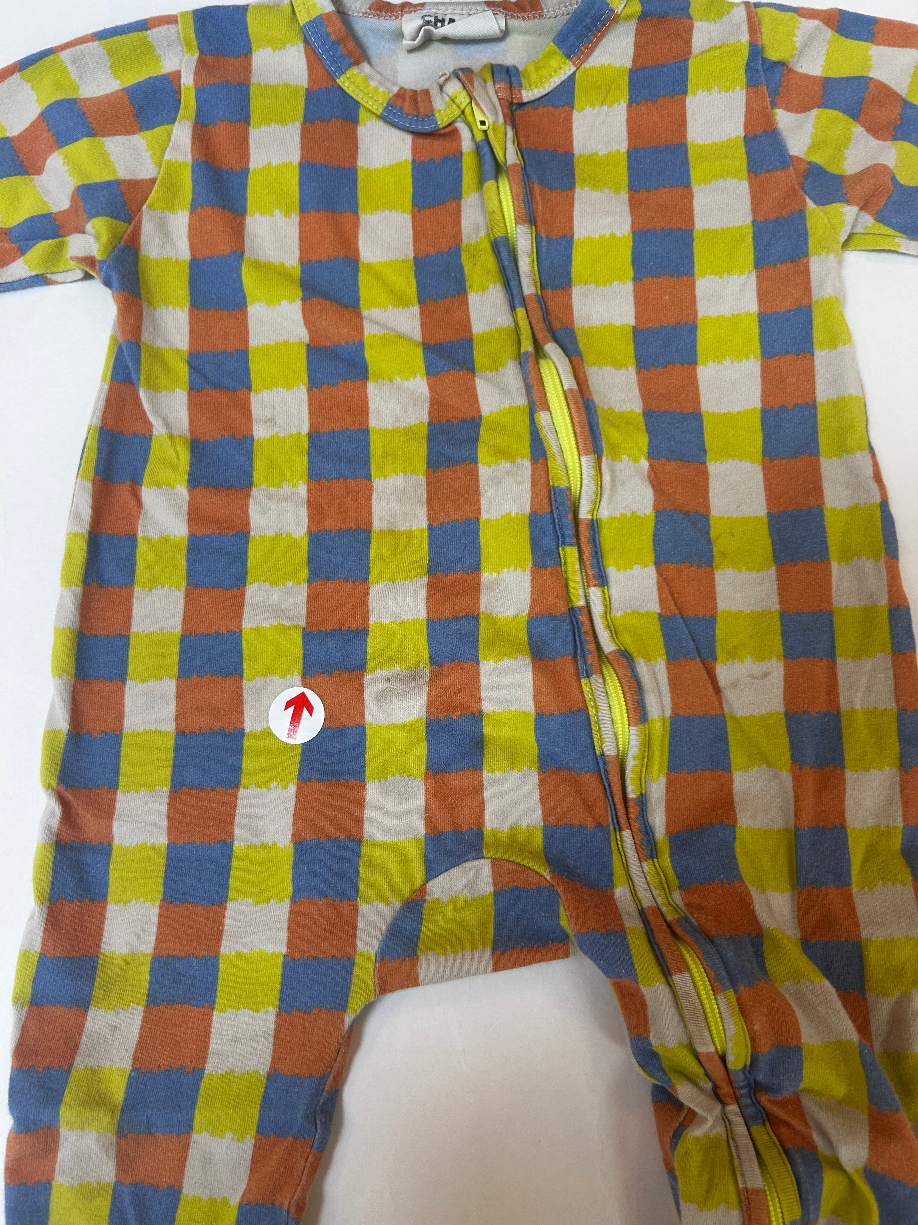 Chachi Multicolour check sleepsuit