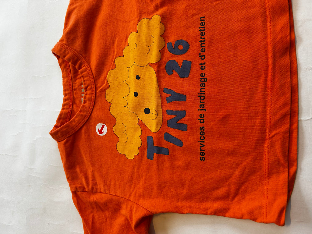 Tiny Cottons Orange yellow dog graphic tee