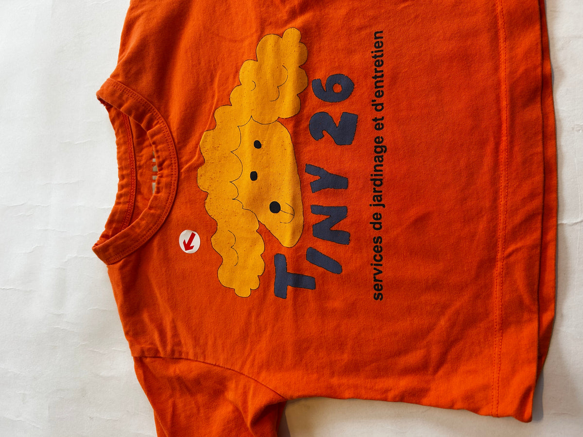 Tiny Cottons Orange yellow dog graphic tee