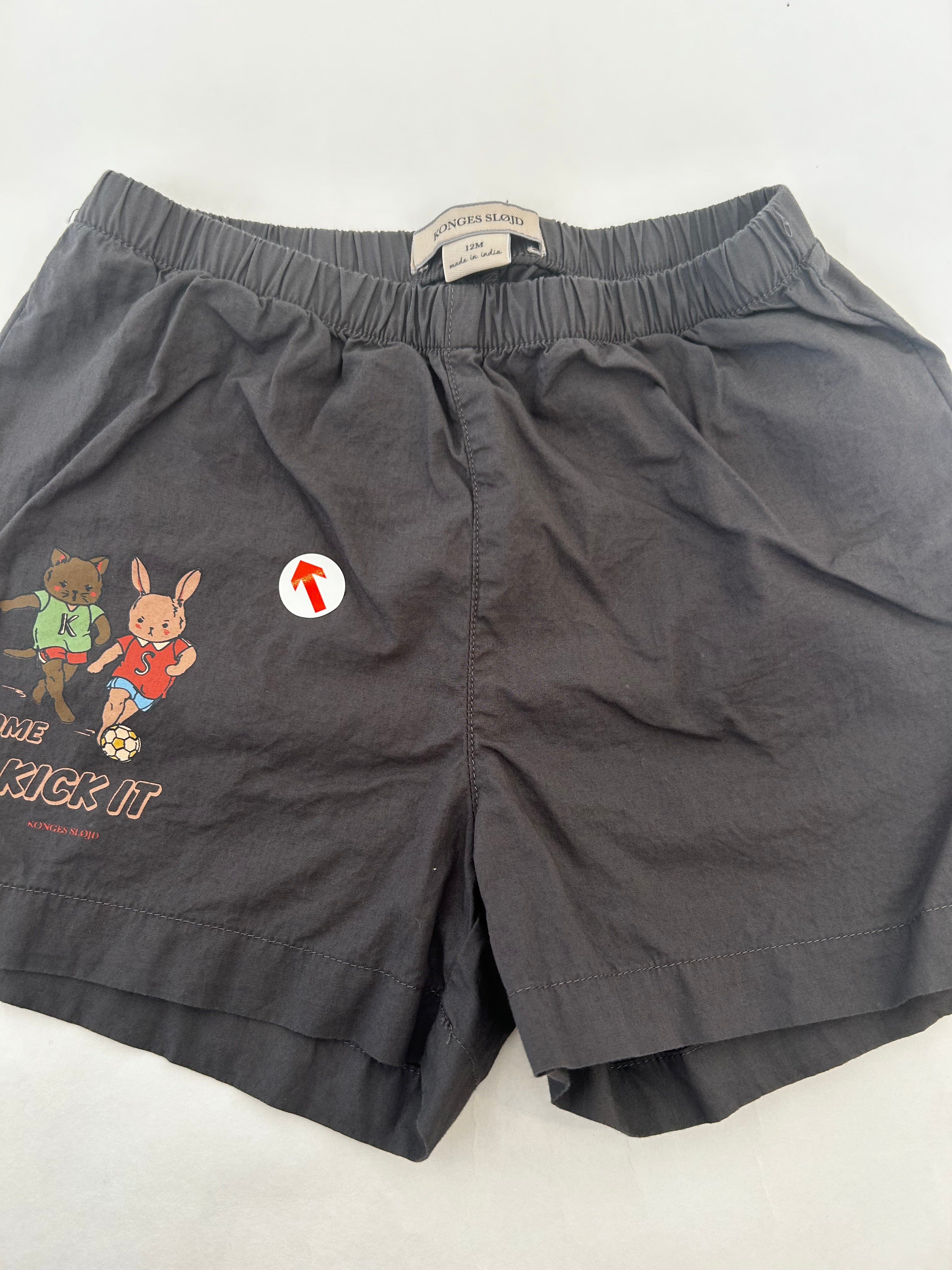 Konges Slojd Dark grey motif shorts
